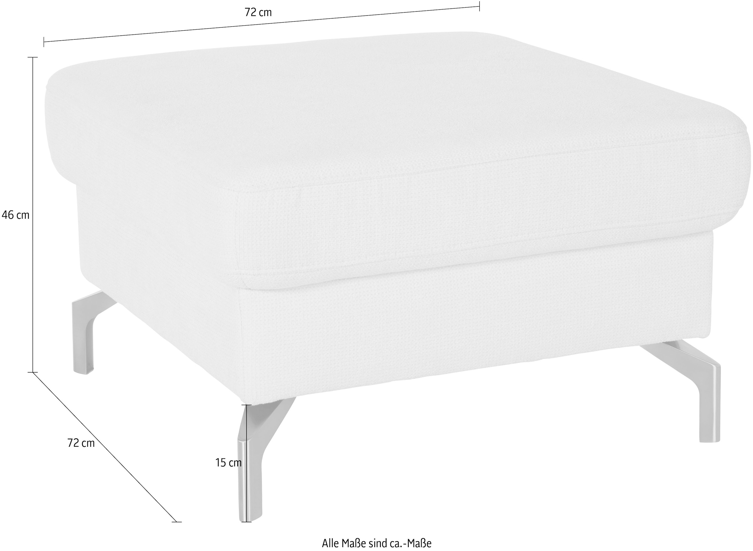 sit&more Hocker »Percy«, Fusshöhe 15cm, wahlweise mit unterschiedlichen Fussfarben