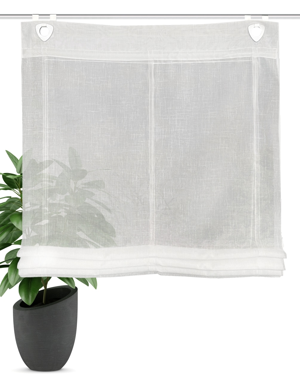 HOME WOHNIDEEN Raffrollo »CASPER« mit Stangendurchzug ohne Bohren freihängend RAFFROLLO, LEINENSTRUKTUR, UNI