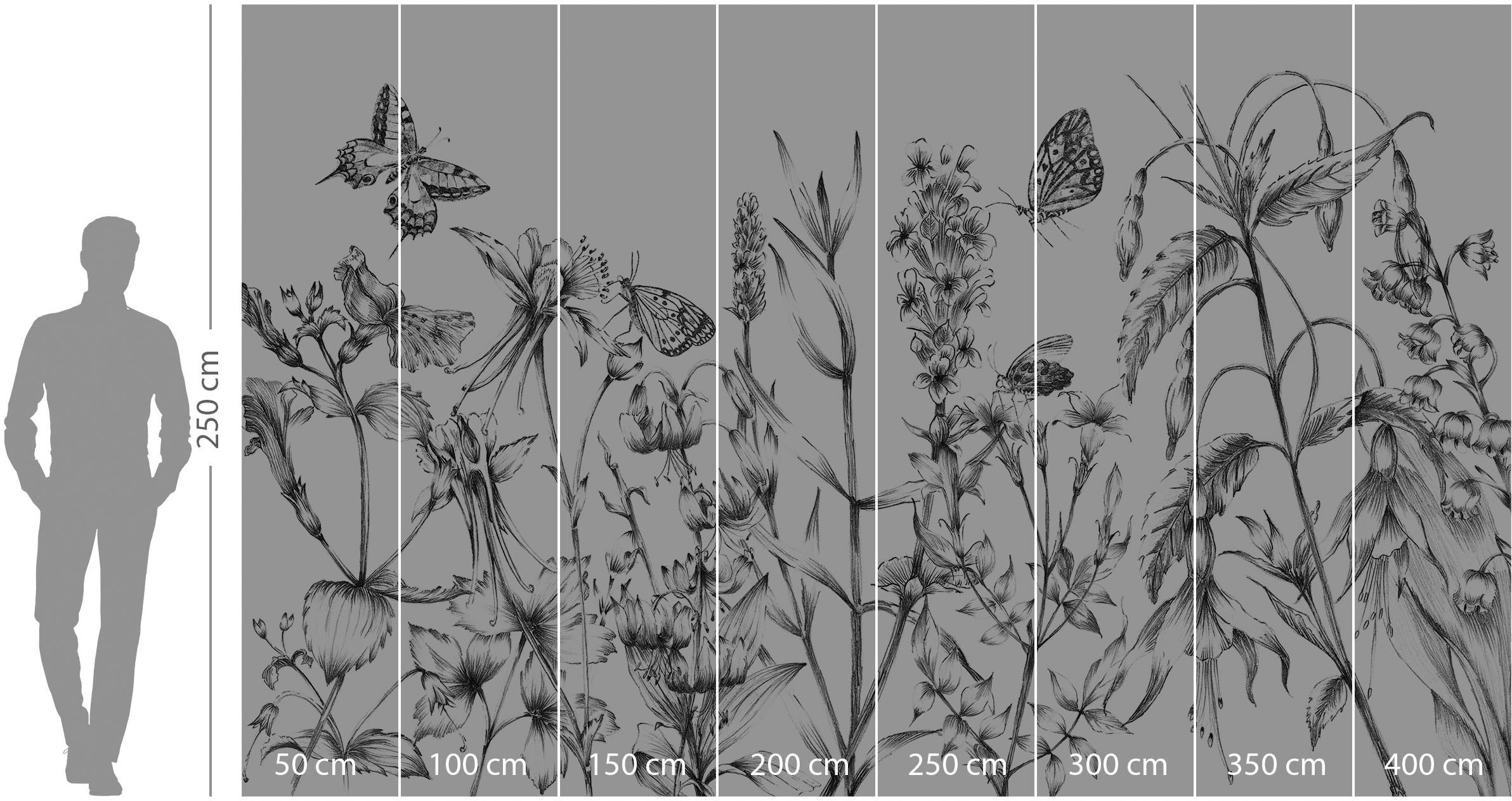 Komar Vliestapete »Butterfly Field«, 400x250 cm (Breite x Höhe) Découvrir  sur