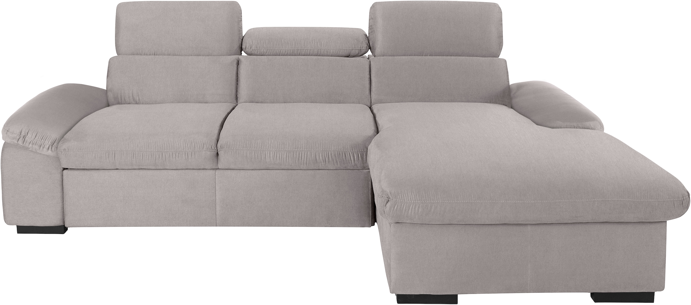COTTA Ecksofa »Lola L-Form mit Kopfteilfunktion & Hocker«, (Set, mit Hocker), wahlweise mit Bettfunktion, Bettkasten & Armteilverstellung