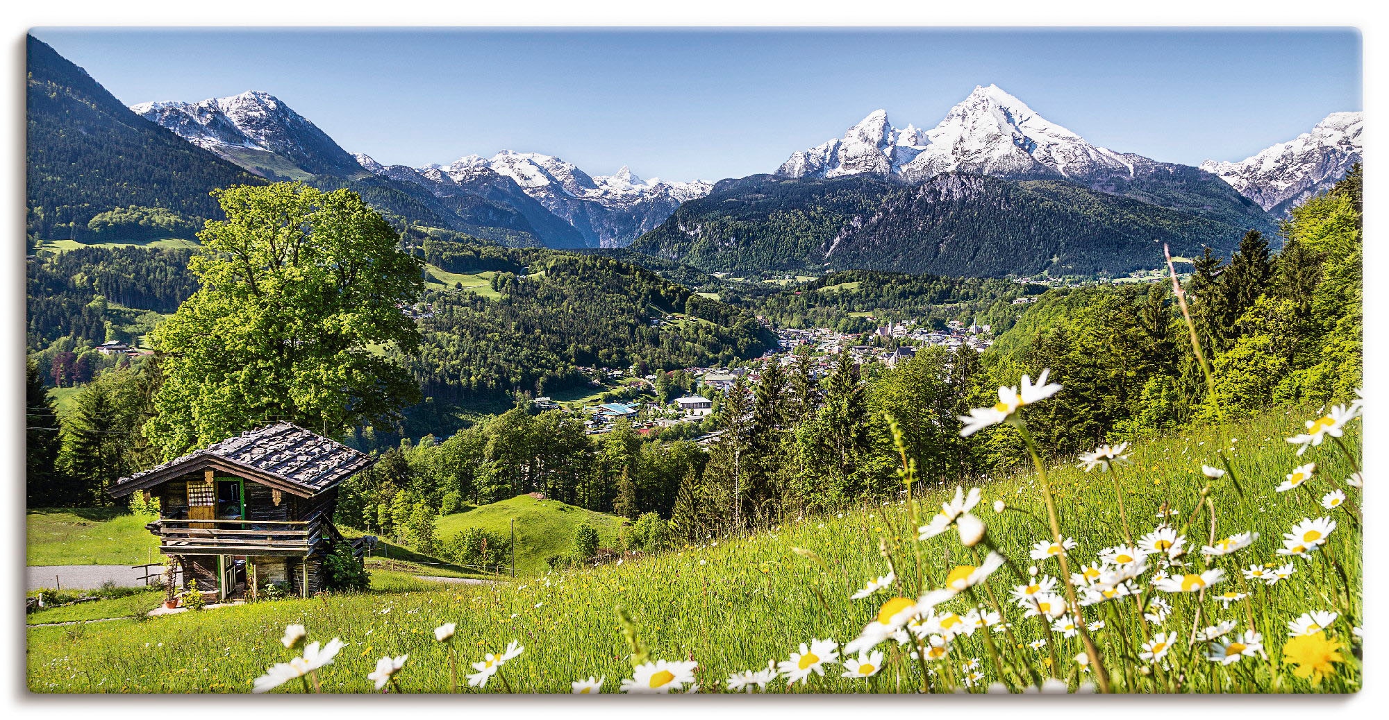 Artland Wandbild »Landschaft in den Bayerischen Alpen«, Berge, (1 St.), als Alubild, Outdoorbild, Leinwandbild, Poster, Wandaufkleber