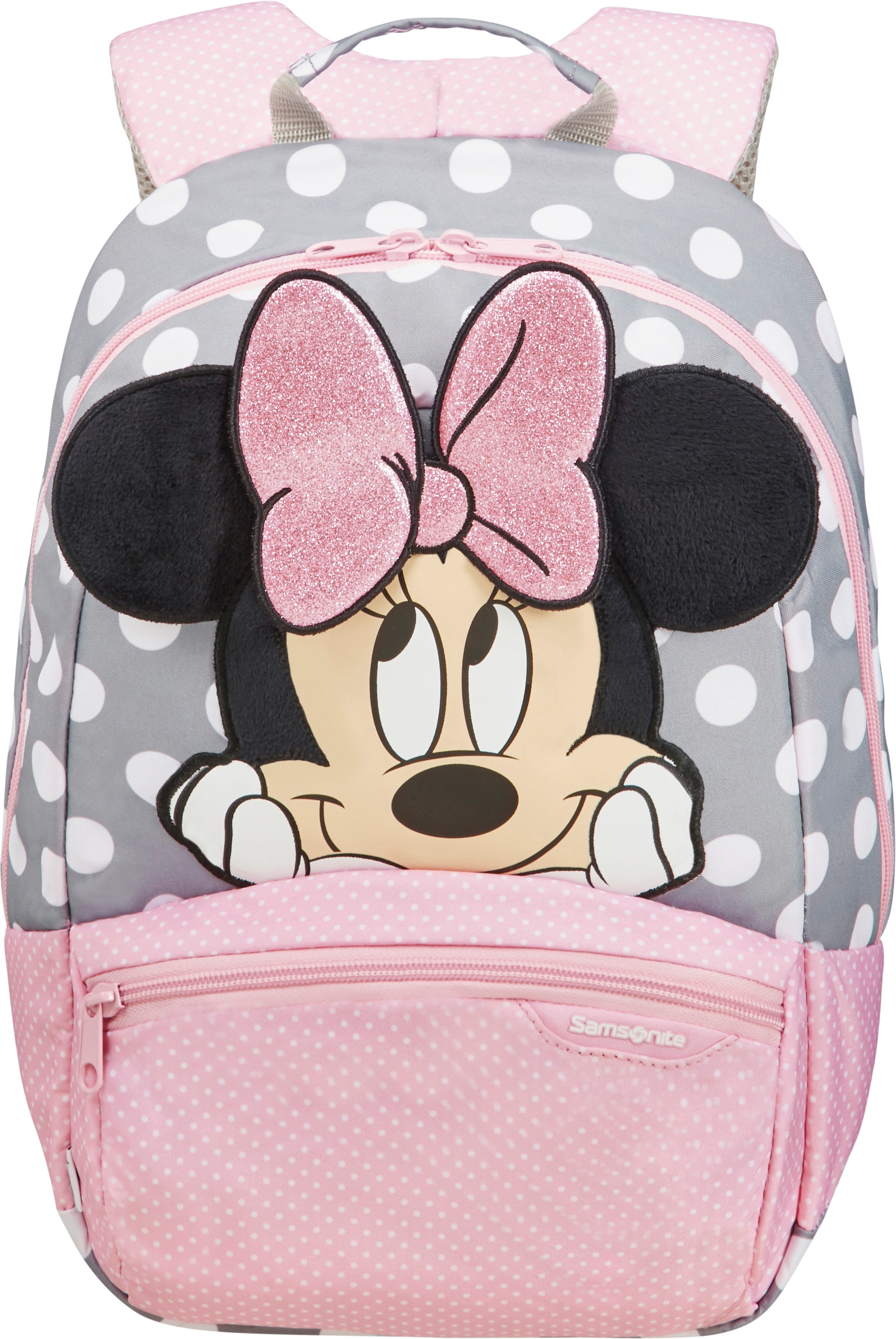 Kinderrucksack »Disney Ultimate 2.0, S+, Minnie Glitter«, reflektierende Details,...