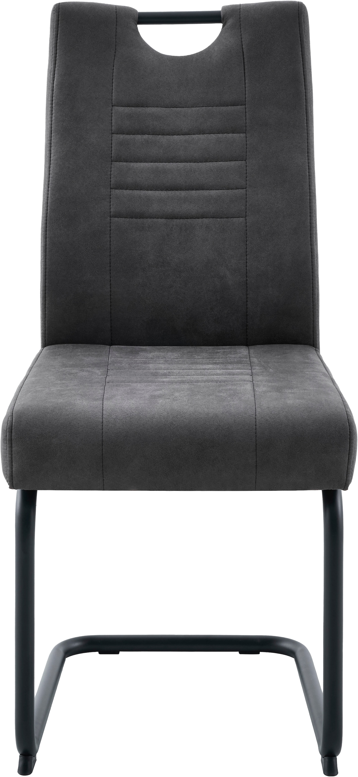 GOODproduct »"Altona", Esstisch ausziehbar plus 6 Stühle, TOPSELLER!« Esstisch ausziehbar 140 - 180 cm, 6 Freischwinger, 7 pièces tlg. Säulentisch 140-180x90 cm, Stuhl mit Federkorb, 140 kg belastbar