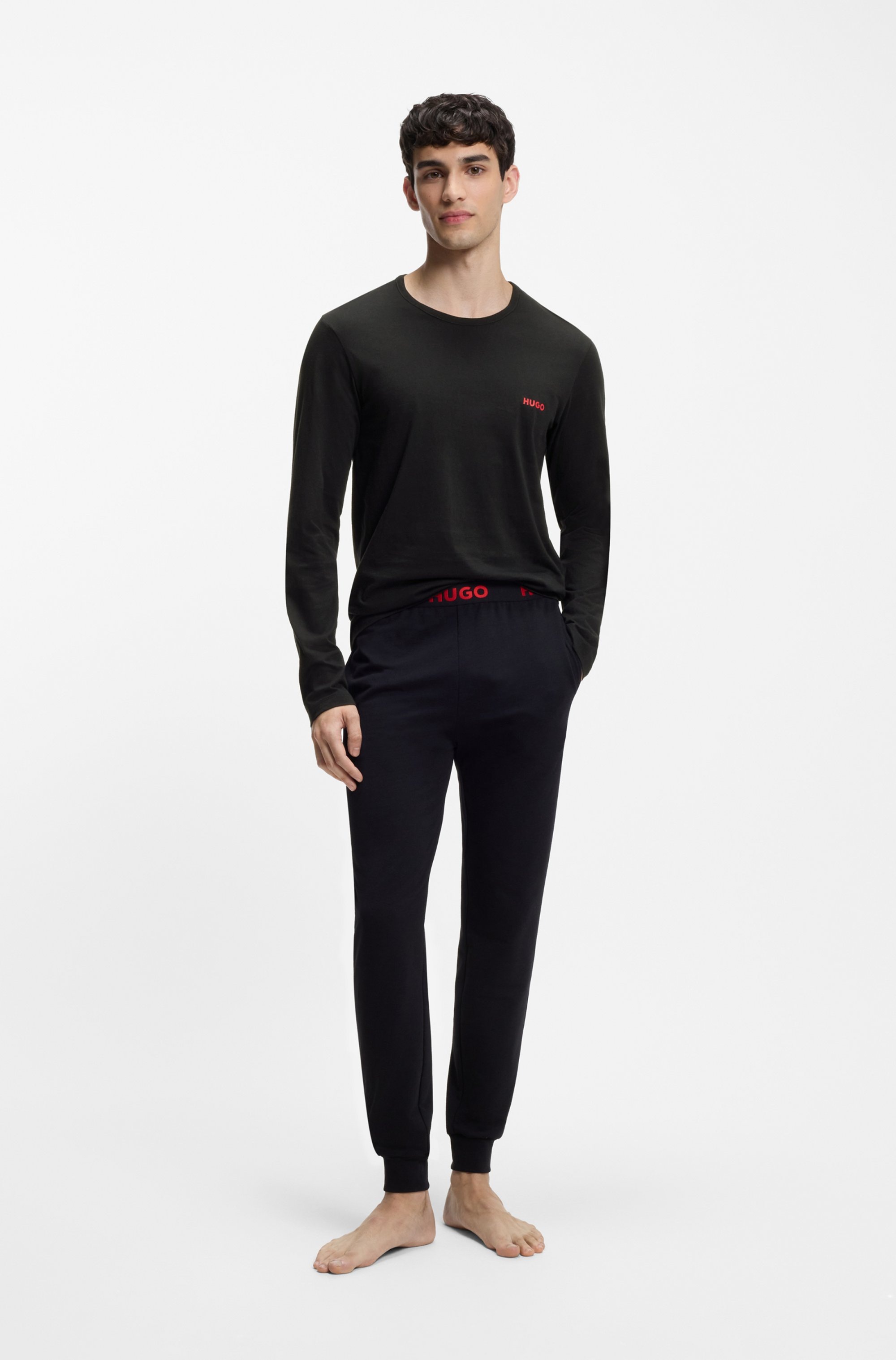 HUGO Underwear T-shirt à manches longues »LS-SHIRT RN TRIPLET« Ensemble, 