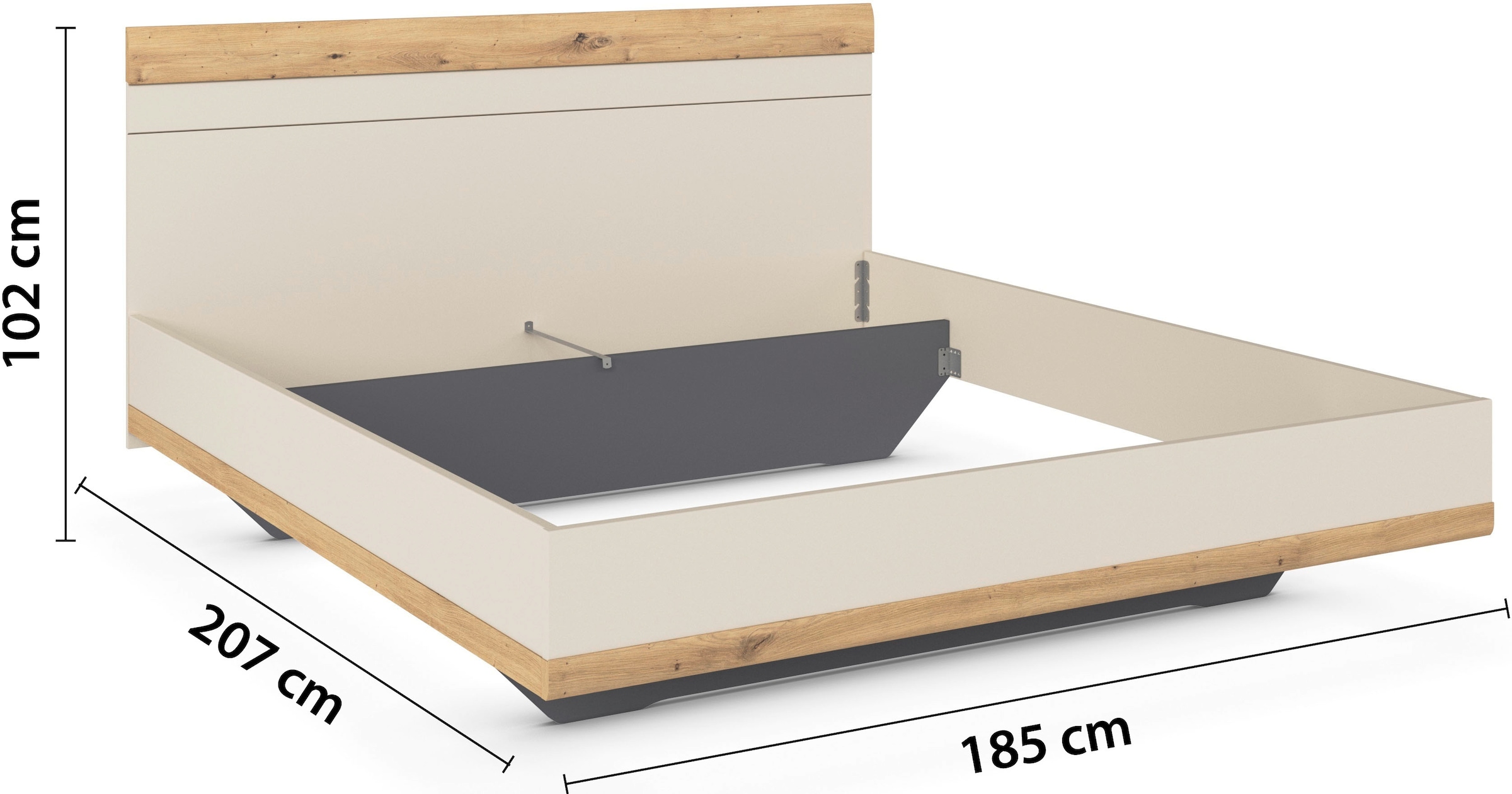 rauch Futonbett »Bett Doppelbett Holzbett SAJO« mit Farb-Absetzungen in komfortabler Sitzhöhe MADE IN GERMANY