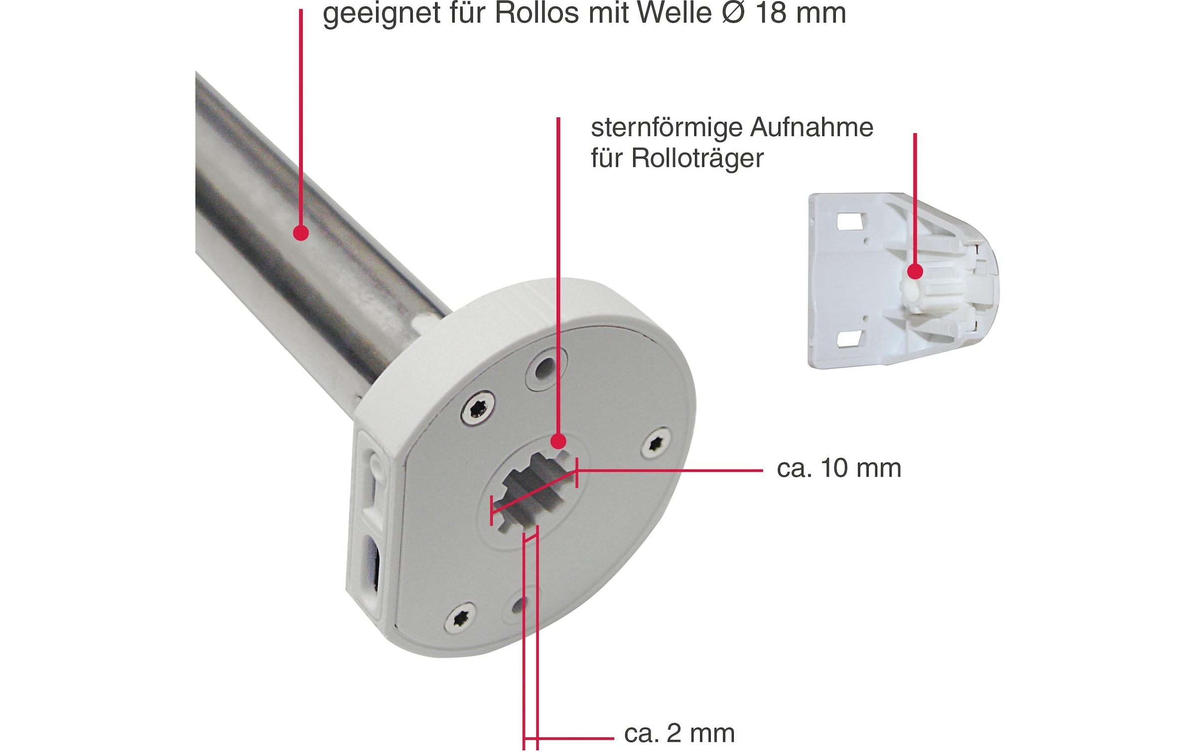 GARDINIA Rollomotor »RM-2 für Rollowelle 18 mm«, (1 St.)