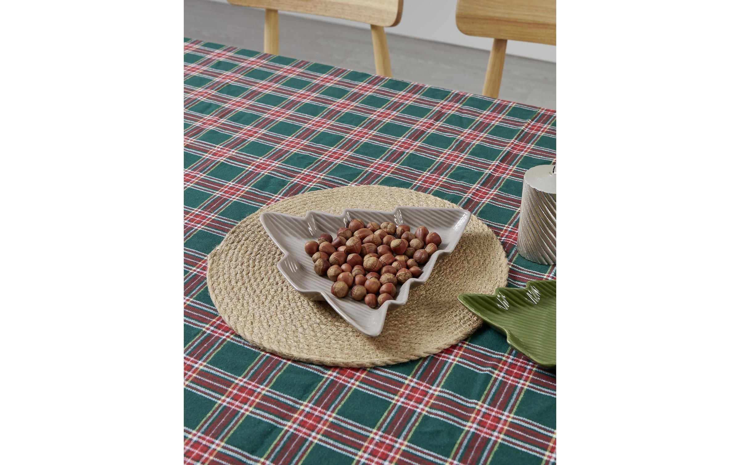 EGLO Schale »Tanne Catacol« aus Keramik Beiges Baum-Tablett