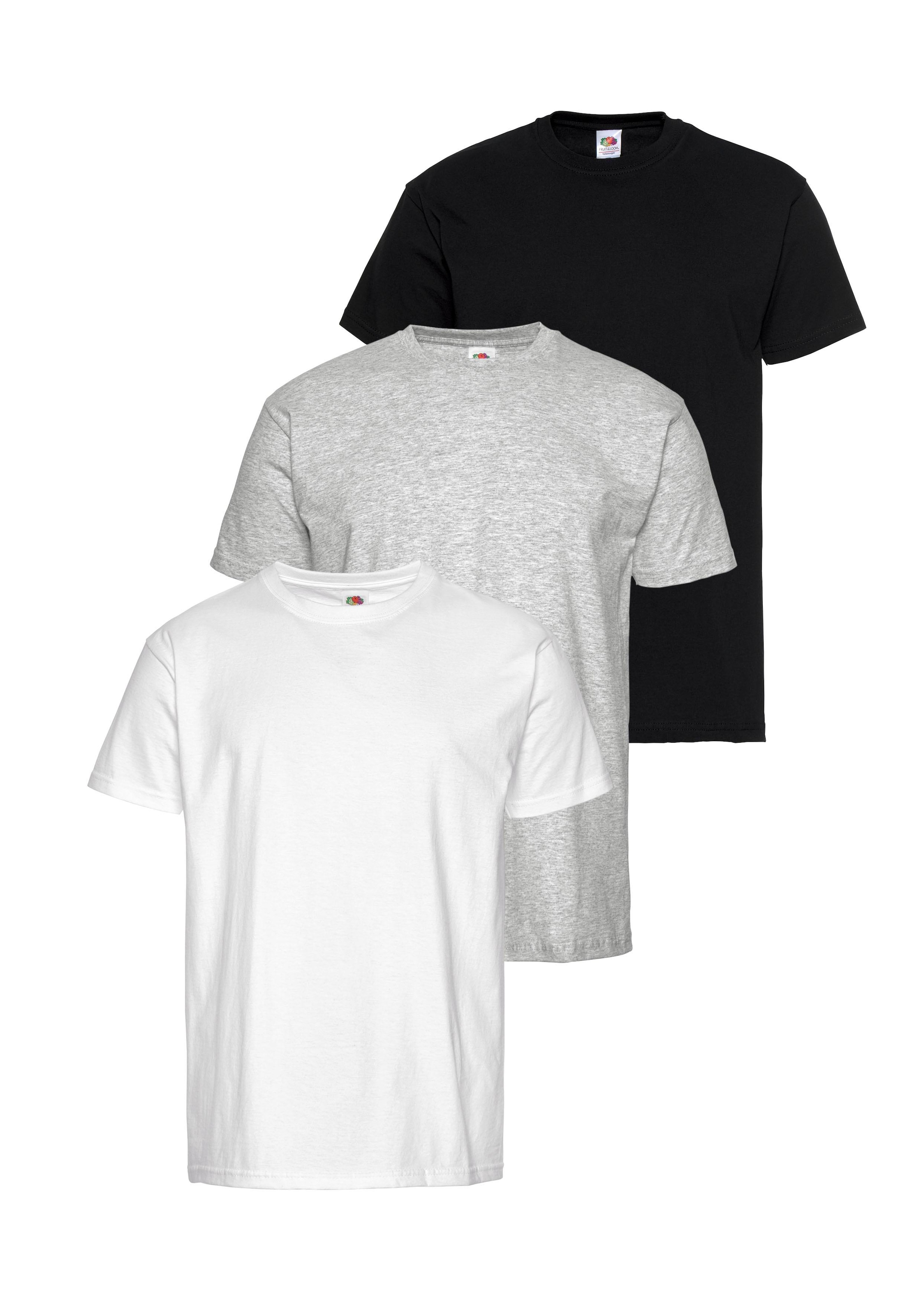 Image of Fruit of the Loom T-Shirt Packung, 3 Stk. mit Rundhalsausschnitt
