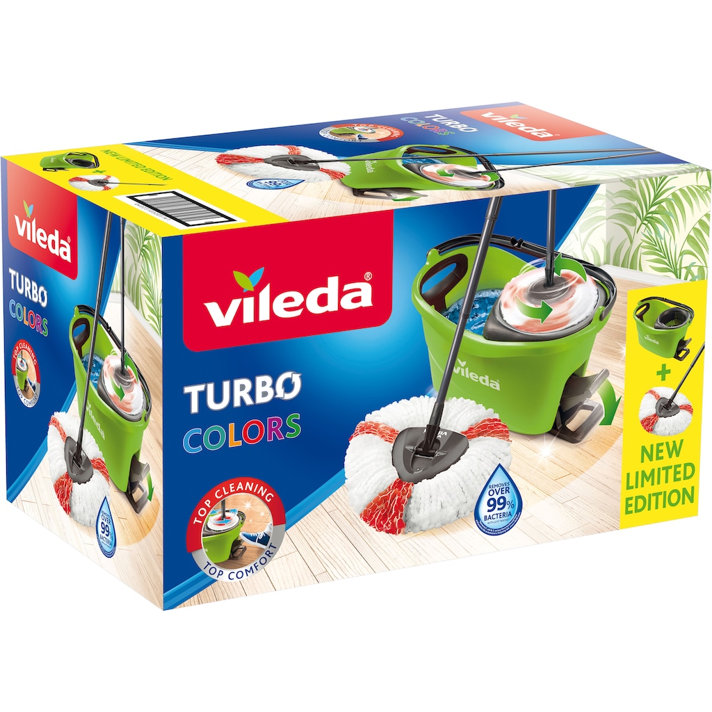 Vileda Bodenwischer-Set »Turbo Colors Box«, (Set, 3 St.)