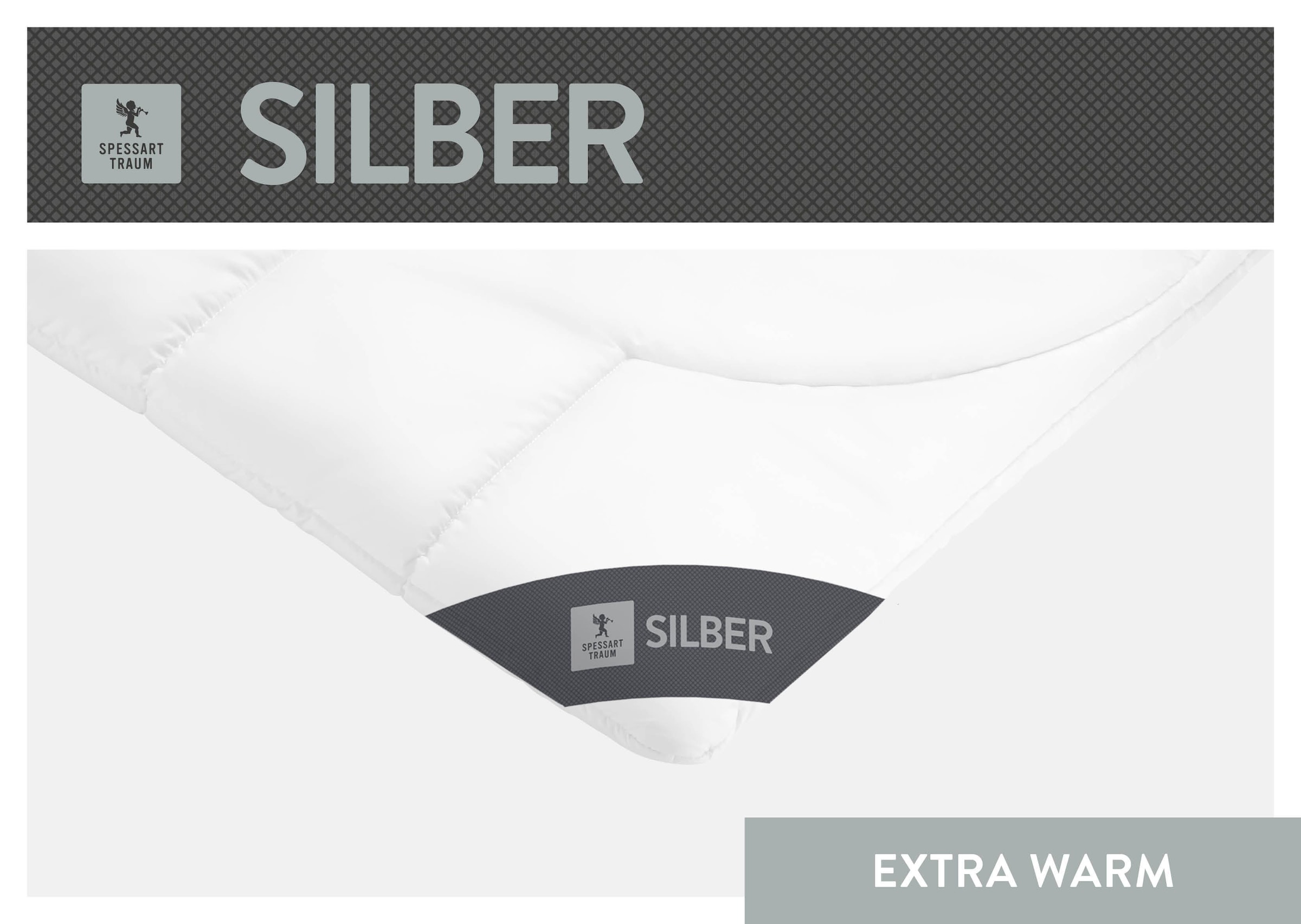 Image of SPESSARTTRAUM Baumwollbettdecke "Silber" extrawarm 1 Stk. tlg. hergestellt in Deutschland, allergikerfreundlich