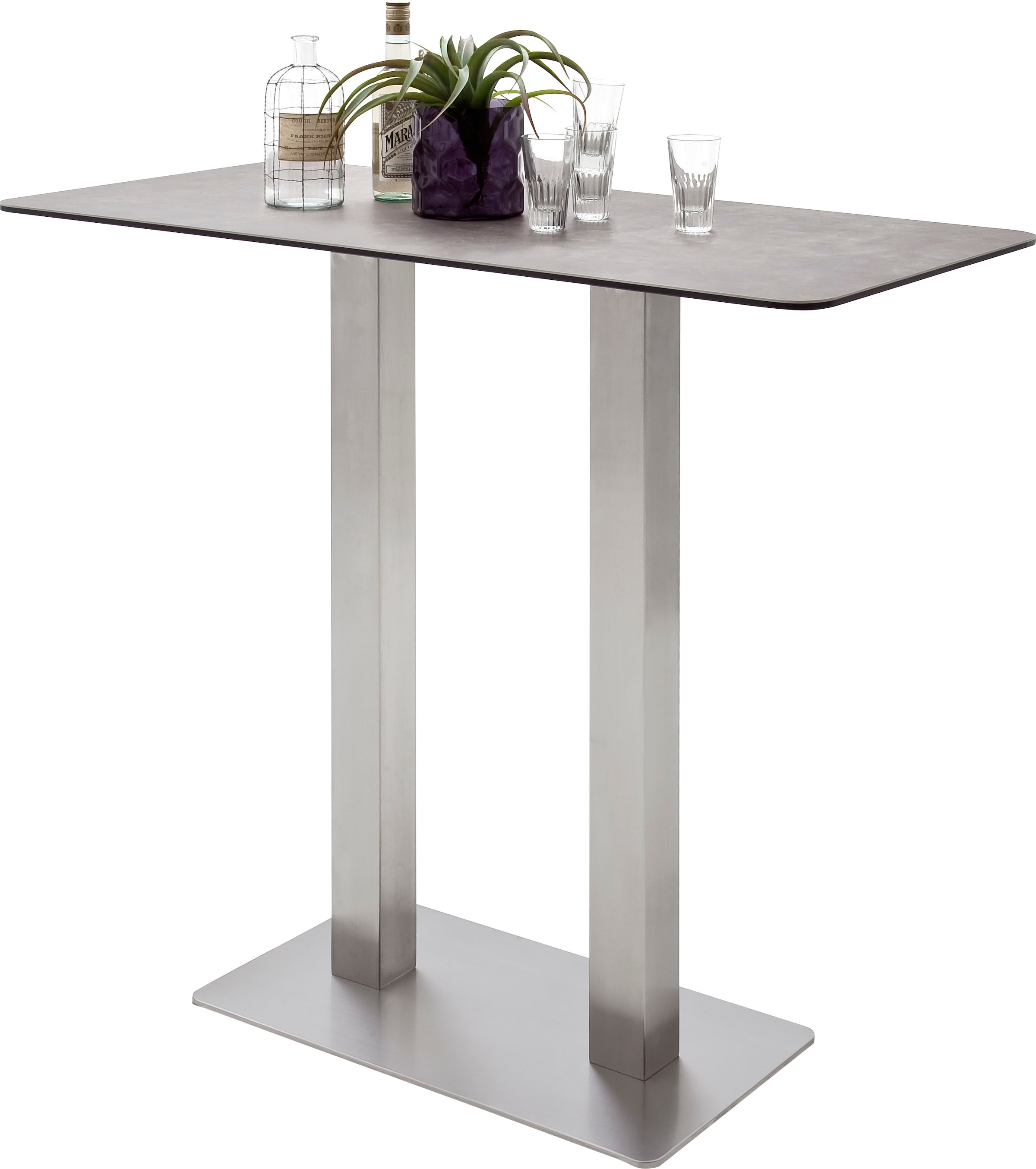 MCA furniture Bartisch »Zarina«, Bartisch mit Glaskeramik Tischplatte mit Edelstahl  Gestell jetzt kaufen
