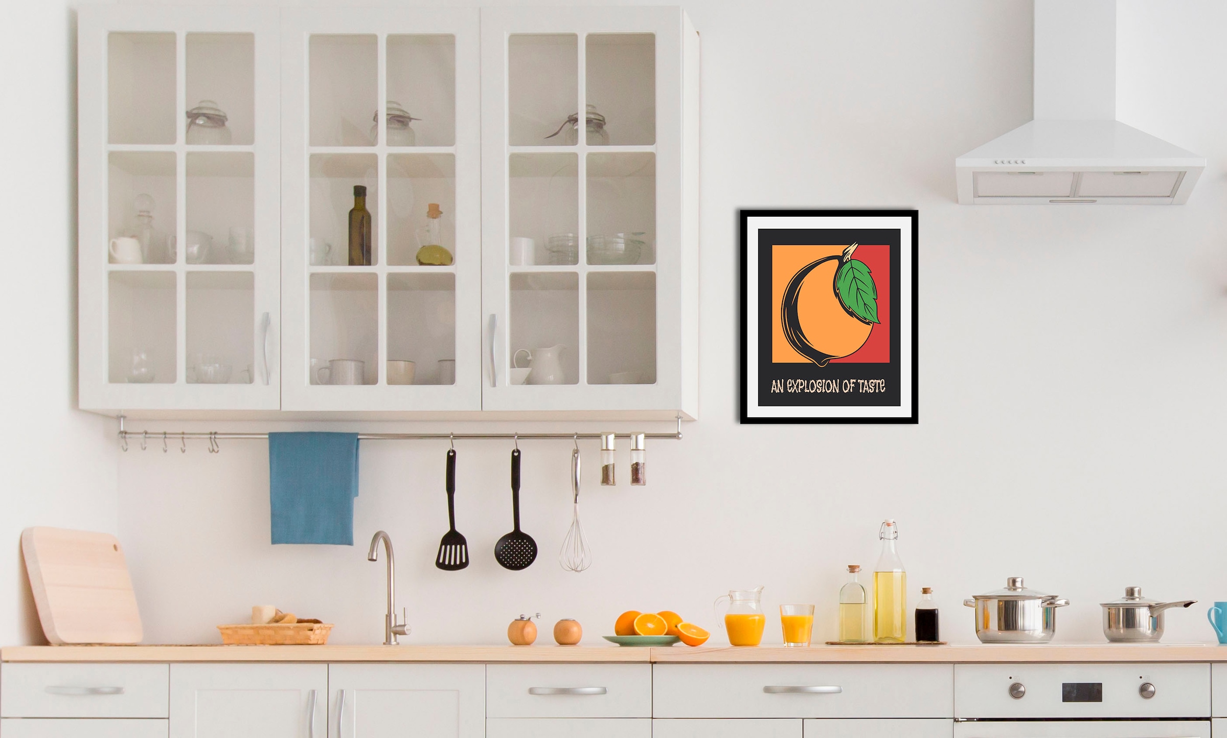 Image of queence Bild "Taste" Art Essen Kunst Lebensmittel Obst Obst Bilder 1 Stk. tlg. gerahmt