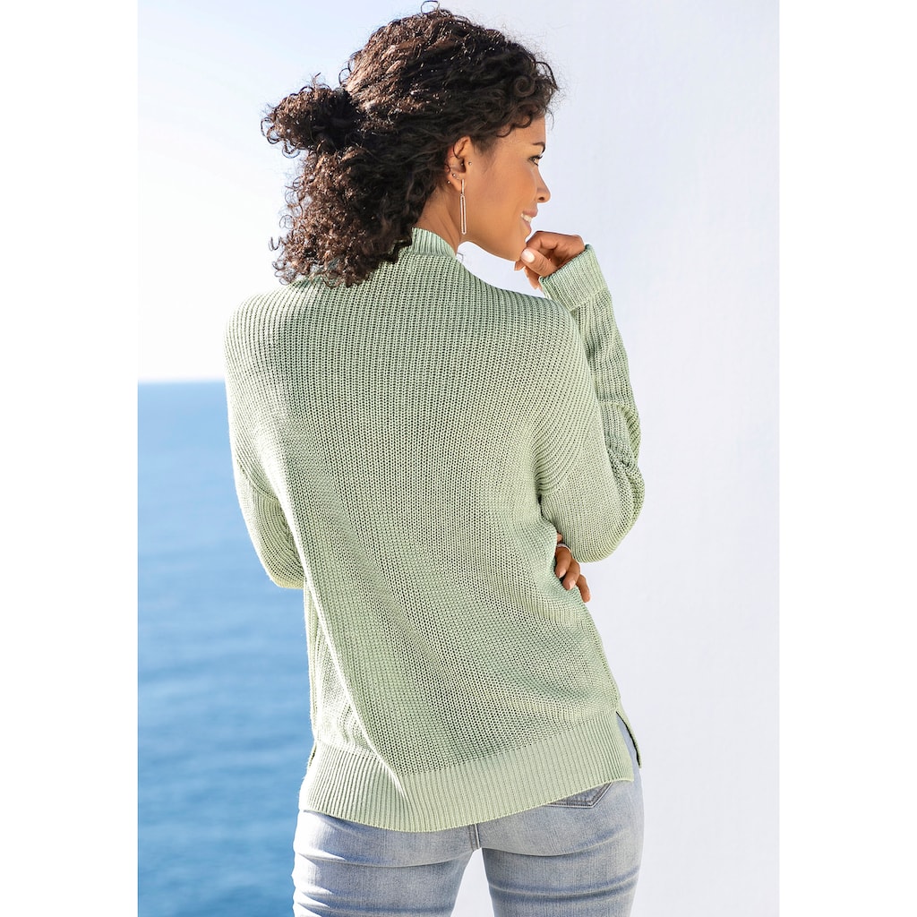LASCANA V-Ausschnitt-Pullover, aus weichem Strick, bequemer Damenpullover