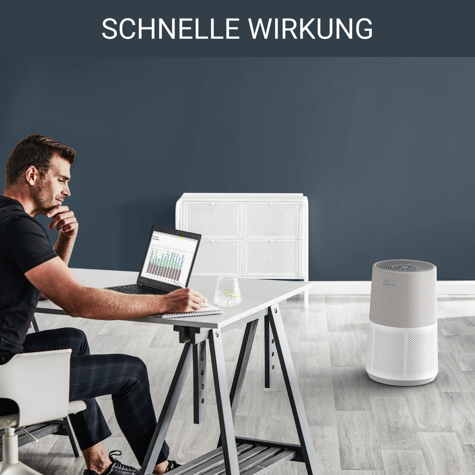 Rowenta Purificateur d'air »PU2840 Pure Air City« für 20  m² Räume 360° HEPA-Filtration, App, 3 Filterstufen, 38 dB(A), Textil-Finish