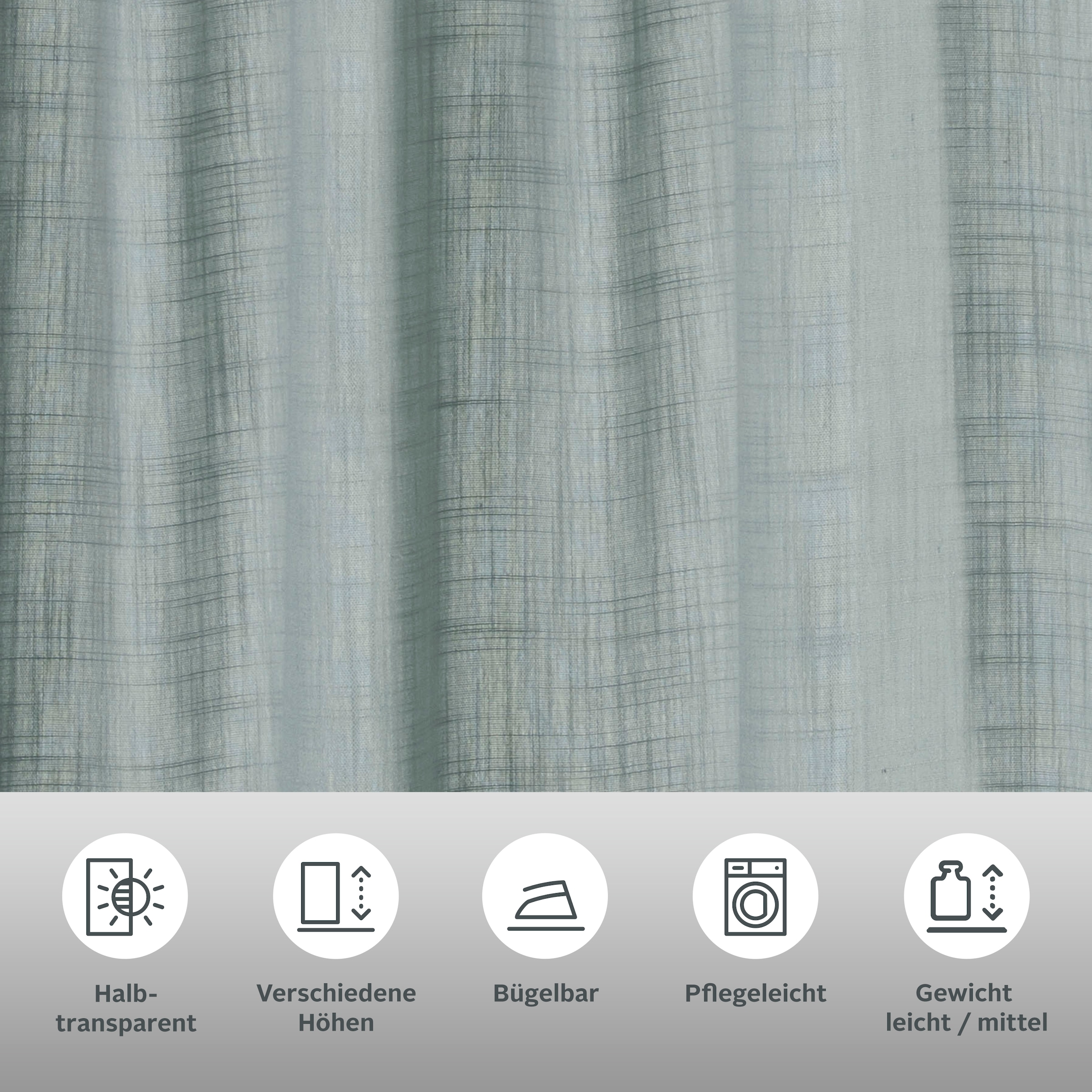 Home affaire Collection Rideau »Linsdorf« Bande multifonctionnelle 1 cuis tlg. Leinenstruktur, halbtransparent
