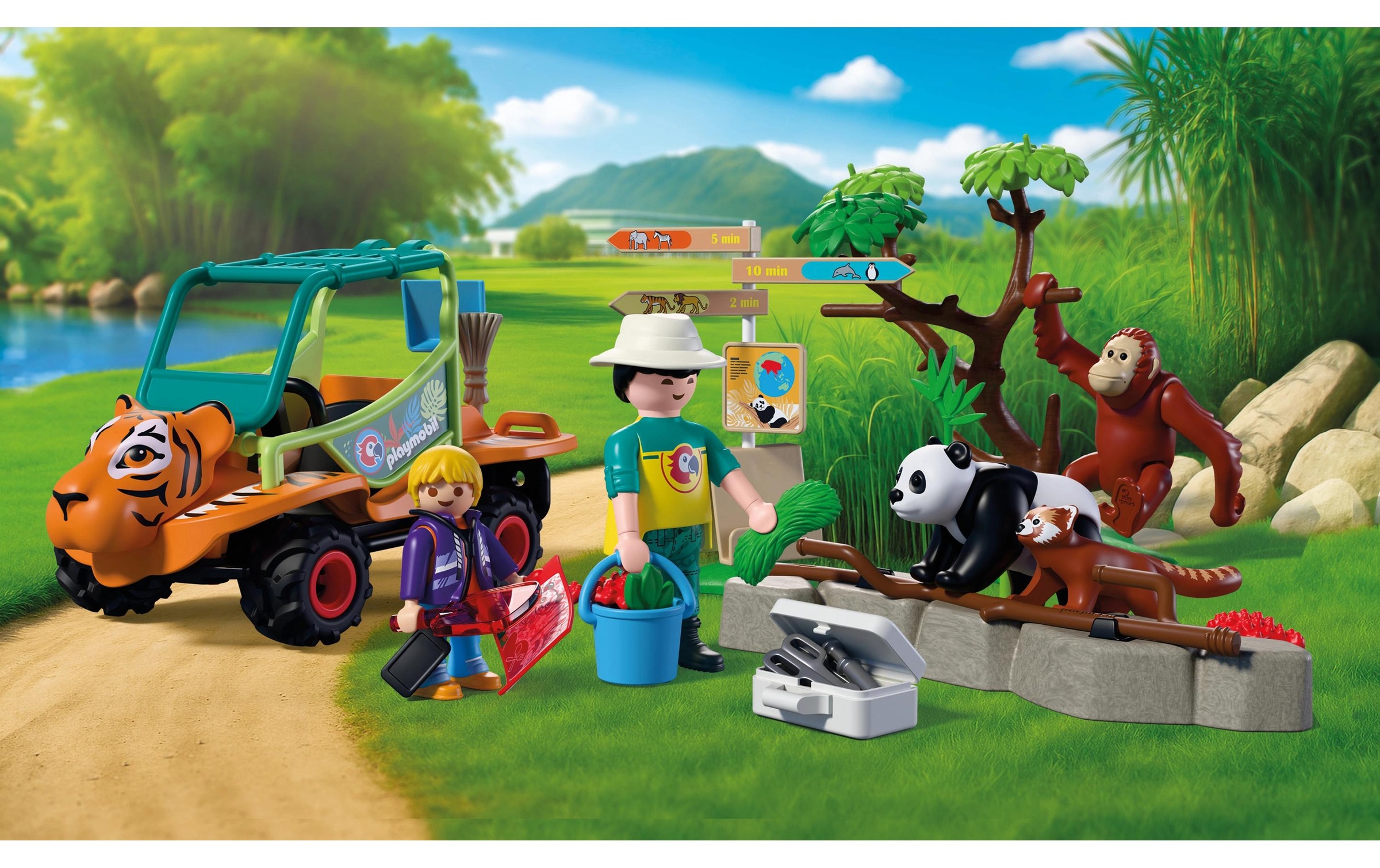 Playmobil® Jeu de construction »Zoo: Tierpflegermobil (72072), Animals & Friends« Made in Europe