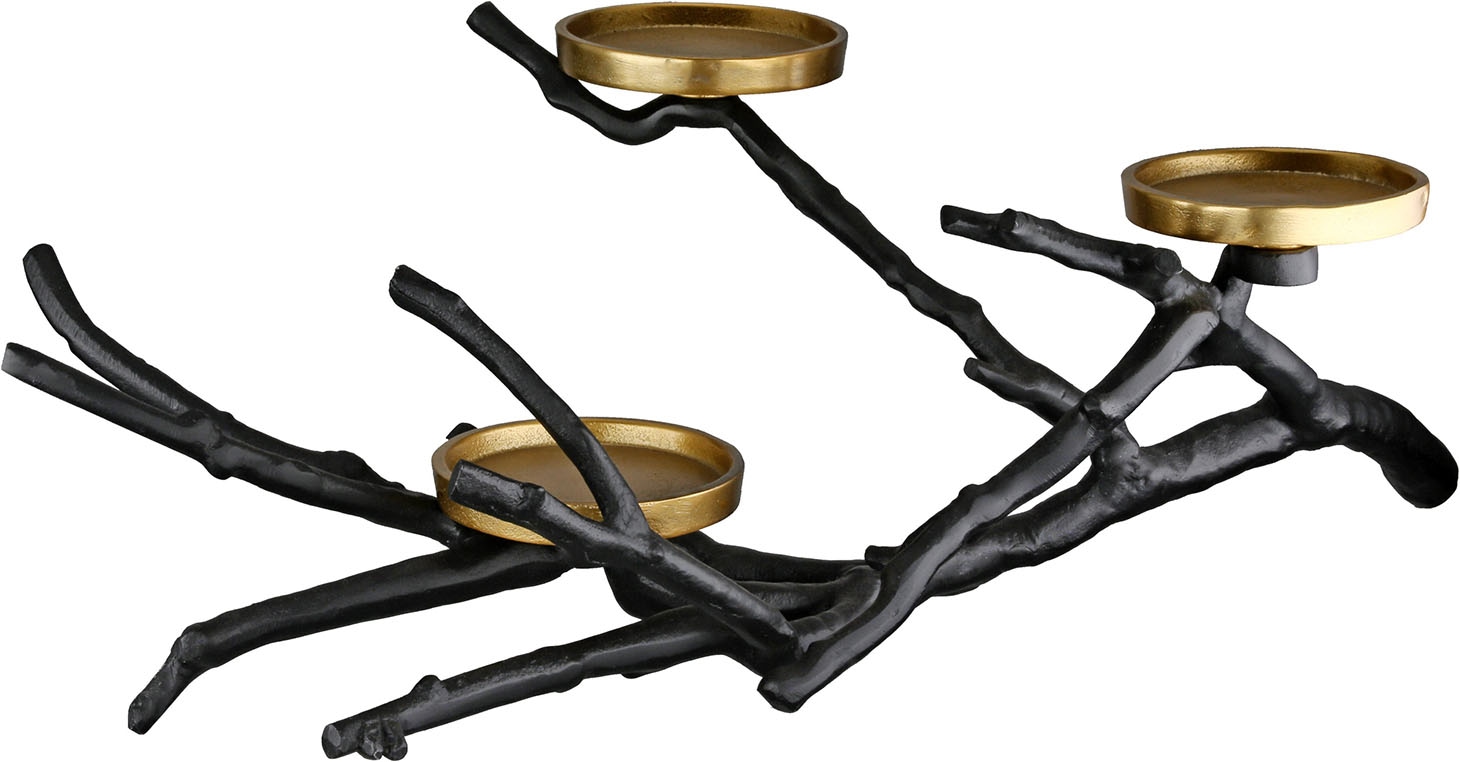 Image of GILDE Kerzenleuchter "Kerzenleuchter Zweig Prero" Kerzenteller D. 9cm
