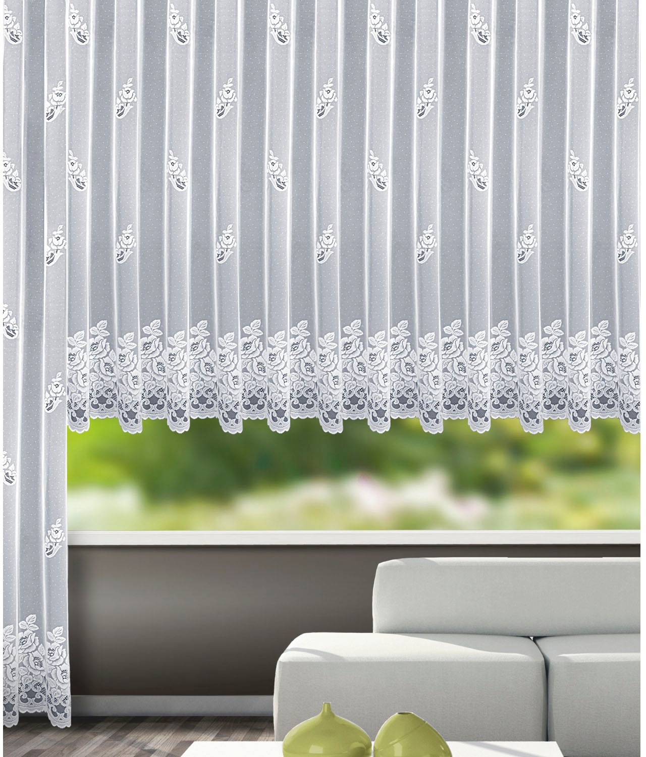 Image of WILLKOMMEN ZUHAUSE by ALBANI GROUP Gardine »Karin«, (1 St.), Jacquard-Store bei Ackermann Versand Schweiz