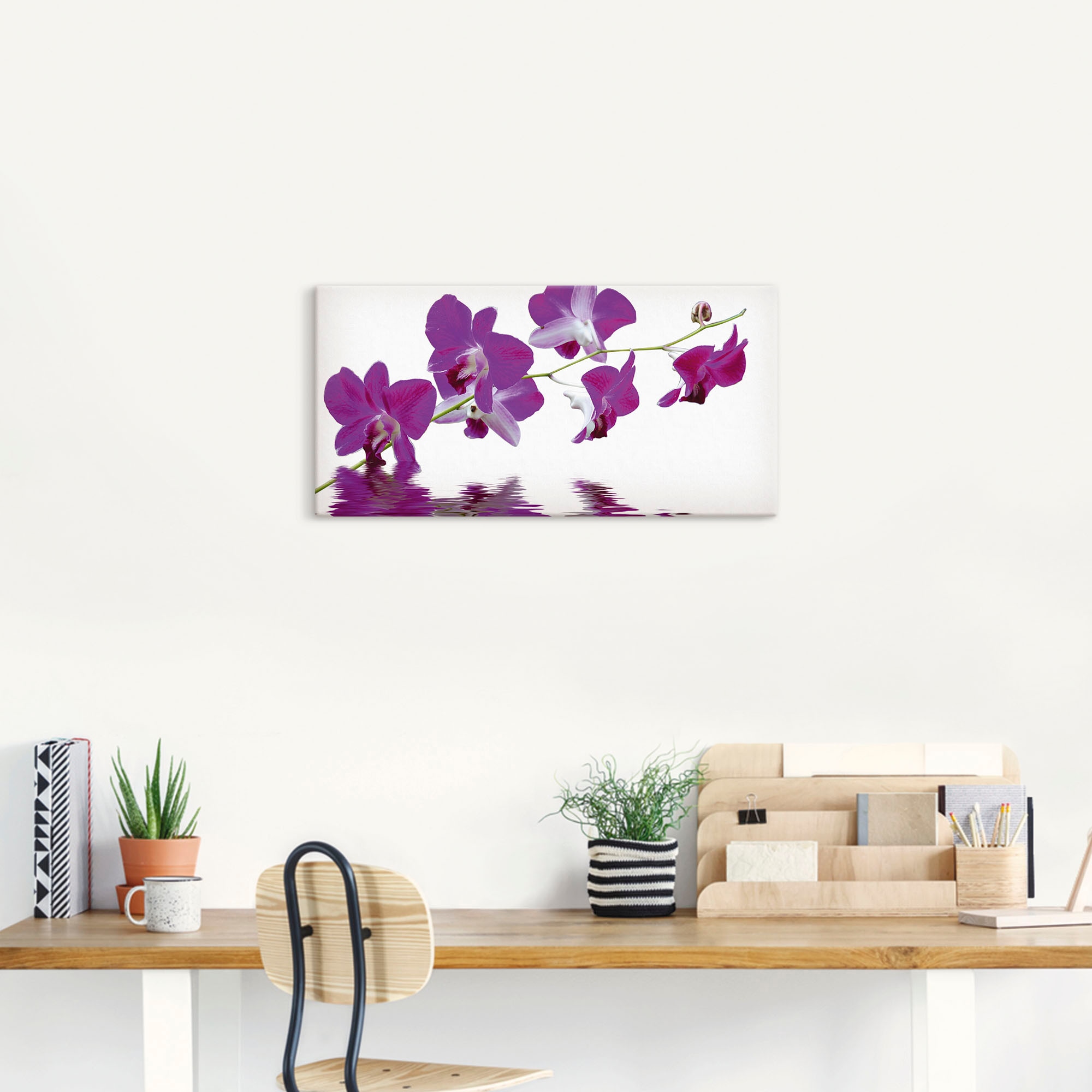 Artland Tableau sur toile »Violette Orchideen« 1 cuis tlg. auf Holzrahmen gespannt