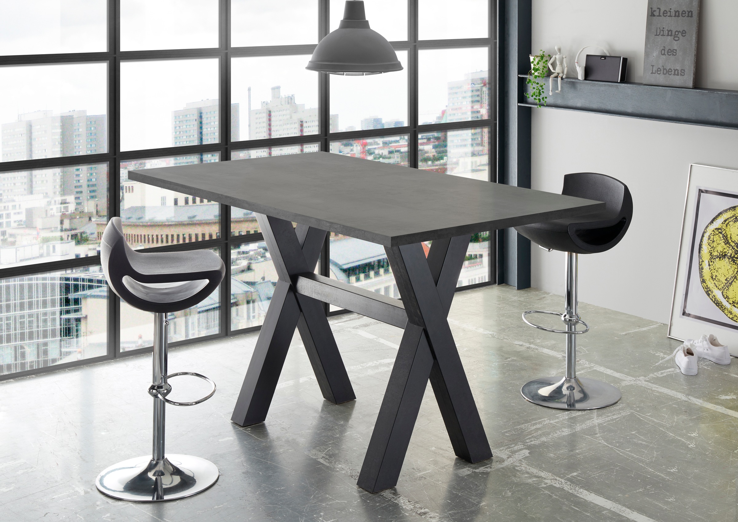 Mäusbacher Bartisch Gestell in X-Form (Breite 120, 140 oder 160 cm)