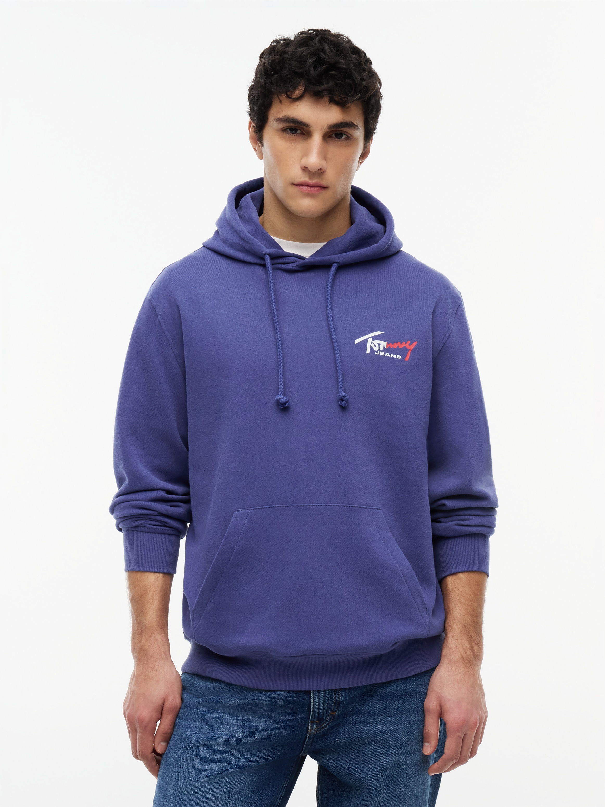 Image of Tommy Jeans Kapuzensweatshirt "TJM REGULAR ENTRY SIGN", Regular fit, mit Kordelzug