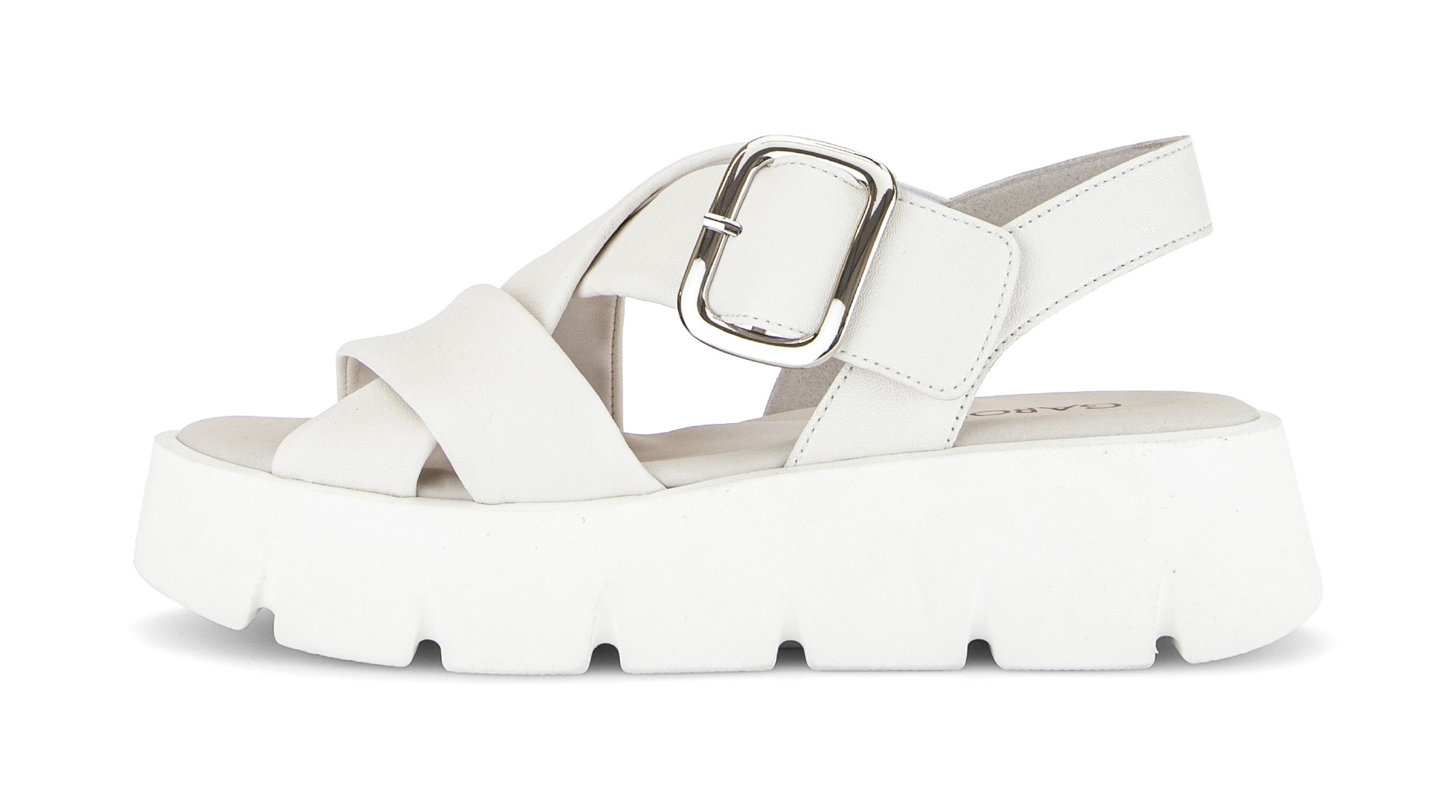 Gabor Keilsandalette  , Plateau, Sommerschuh, Riemchensandale mit Kreuzbandage