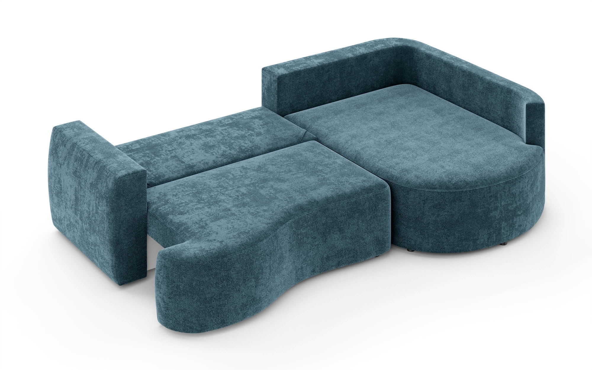 INOSIGN Ecksofa »Kahekili, Schlafsofa mit Bettkasten, Masse B/T/H: 255/181/90/ cm«, L-Form mit Wellenunterfederung, 7 Rückenkissen und 2 Zierkissen