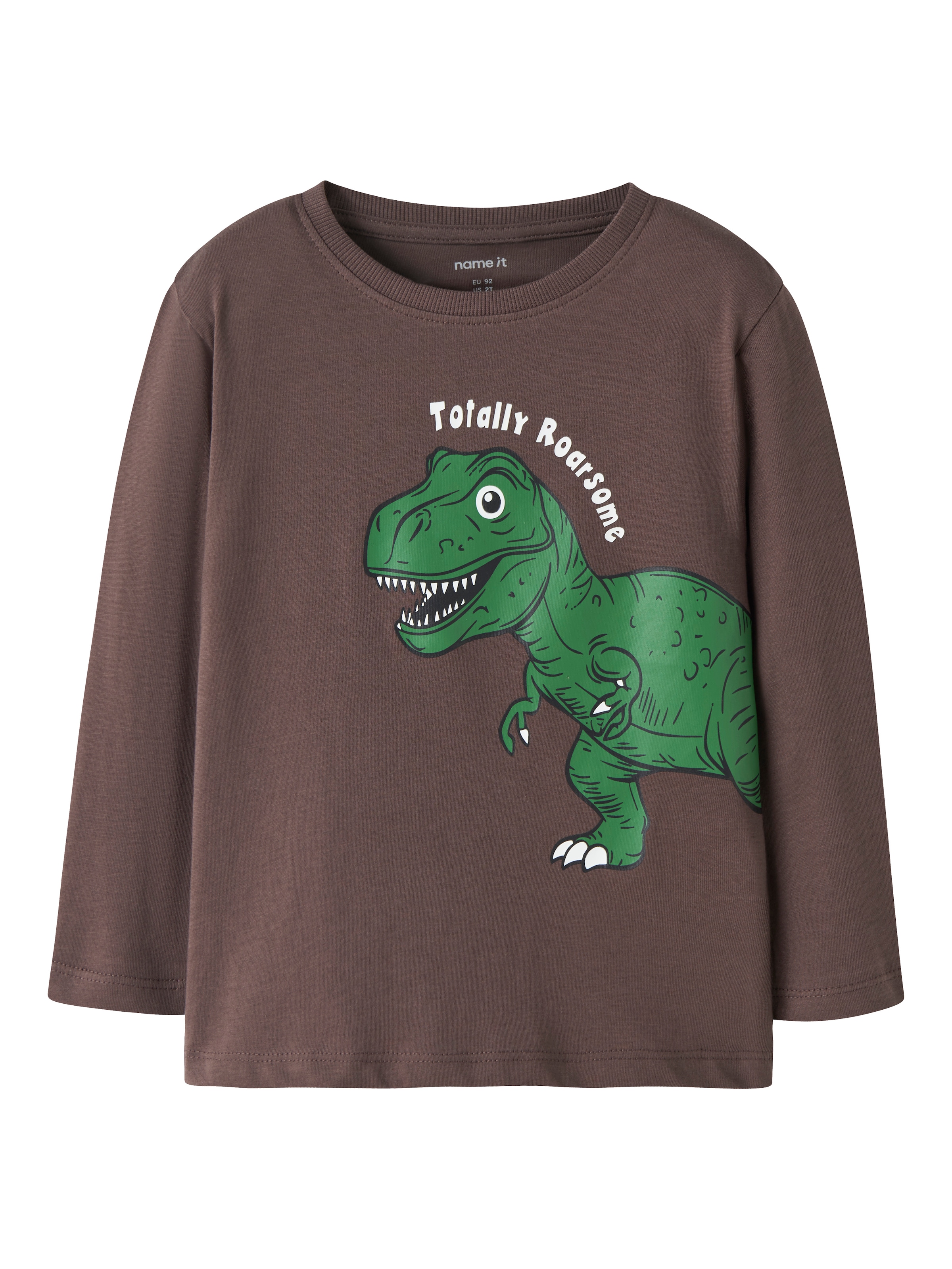 Image of Name It Langarmshirt "NMMNEDIN LS NREG TOP BOX PB" Baumwolle, regular fit