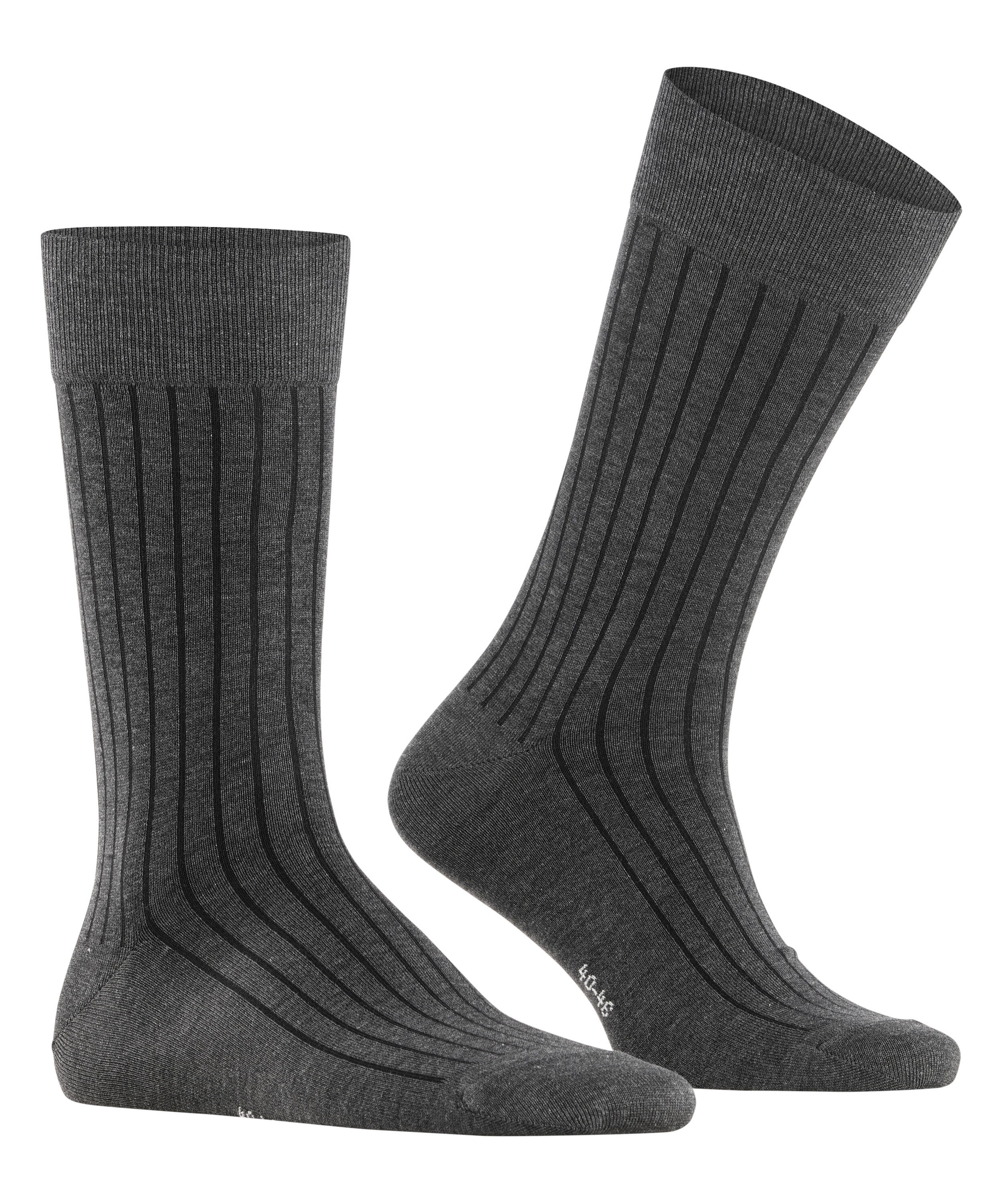 Burlington Chaussettes »Duke Street« Taille unique 40-46, structure côtelée, mélange coton