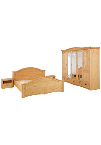 Schlafzimmer-Set »Konrad«, (Set, 4 St.), mit 5-trg. Kleiderschrank, Bett 180/200 cm...