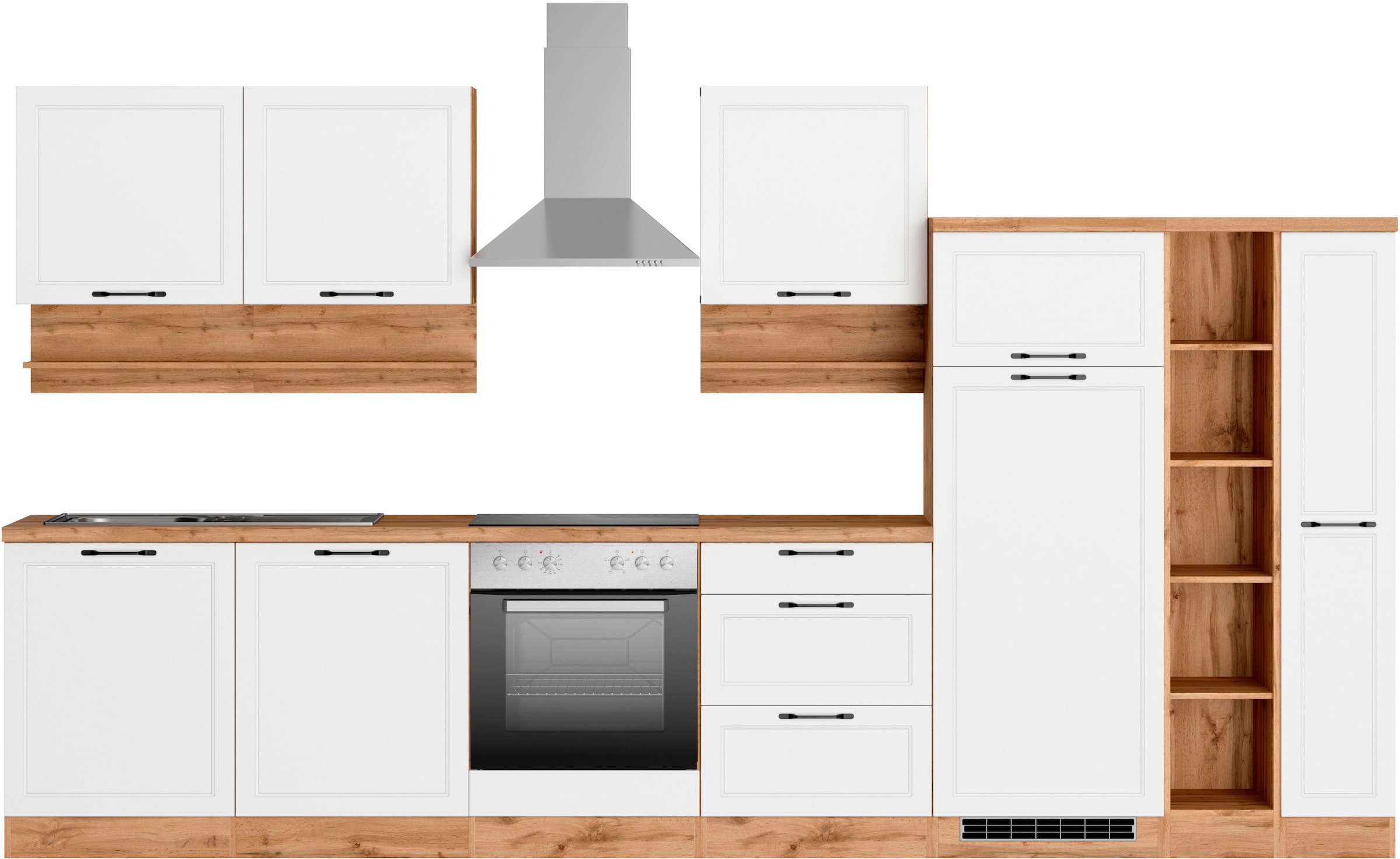 KOCHSTATION Kitchenette »KS-Lana« 360 cm de large, avec ou sans appareils électriques au choix