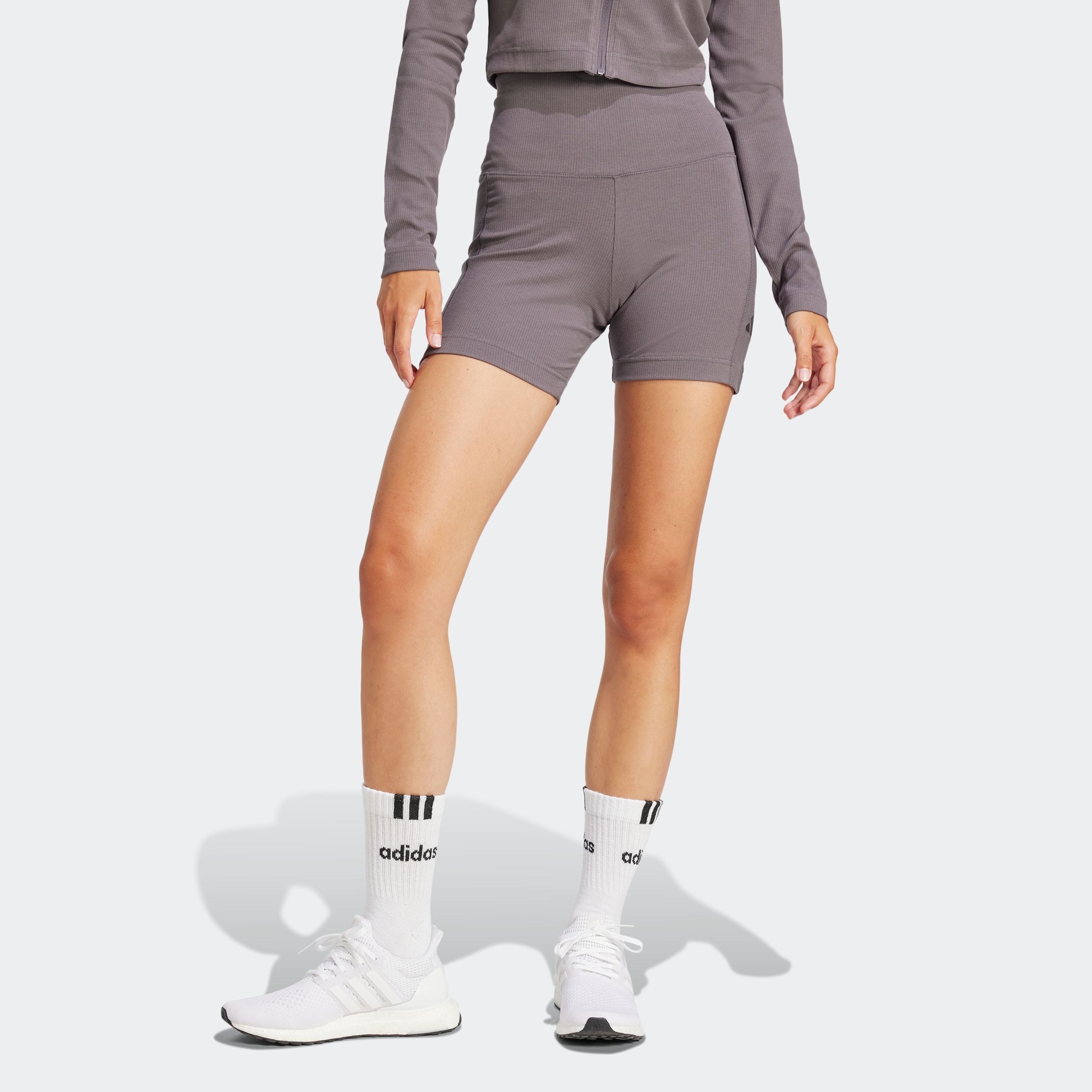 Image of adidas Sportswear Shorts "ALL SZN RIB HIGH-WAIST KURZE LEGGINGS"