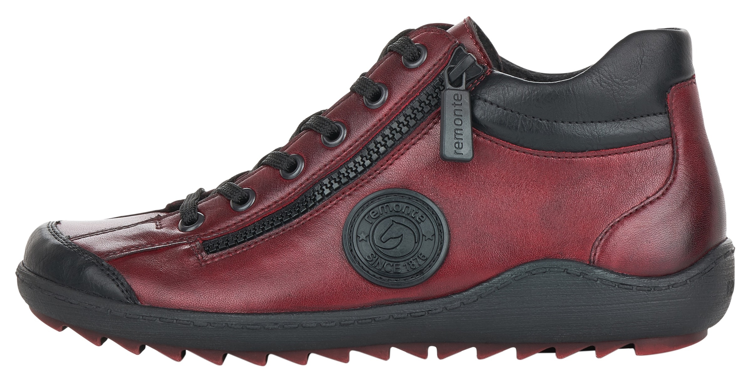 Remonte Schnürboots, Flats, Komfortschuh, Boots mit seitlichem Reissverschluss