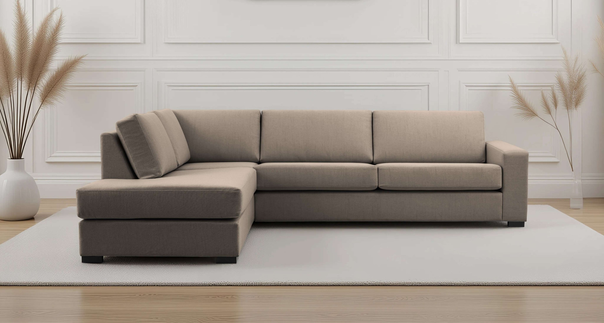 Image of Home affaire Ecksofa "Branwell" Breite 304 cm, Struktur fein, mit Wellenunterfederung