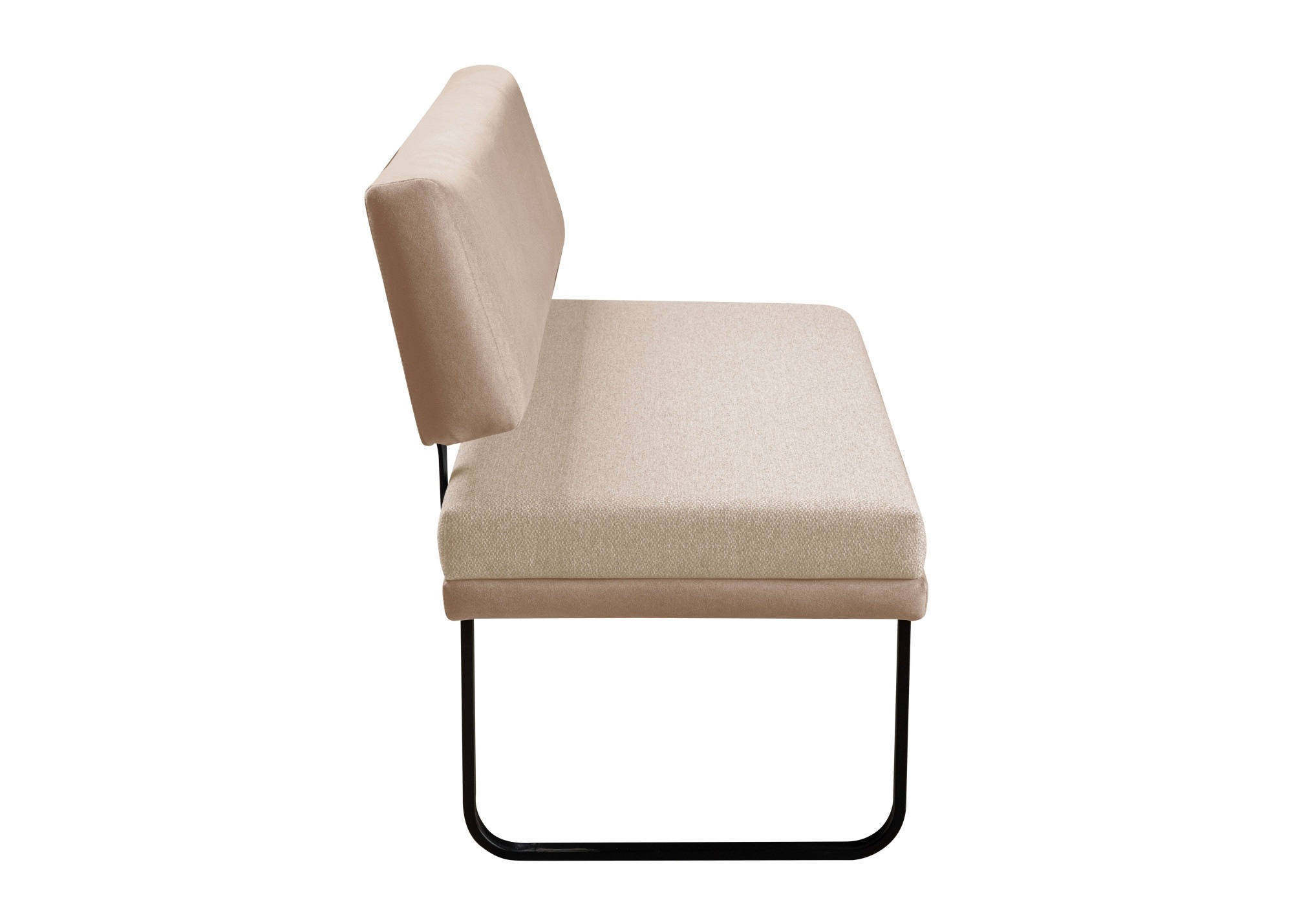 GOODproduct Sitzbank »Gabi Esszimmerbank, Bank, Küchenbank, Polsterbank« Gestell aus matt-schwarzem Flachmetall, stabil, 2-Stoff-Design