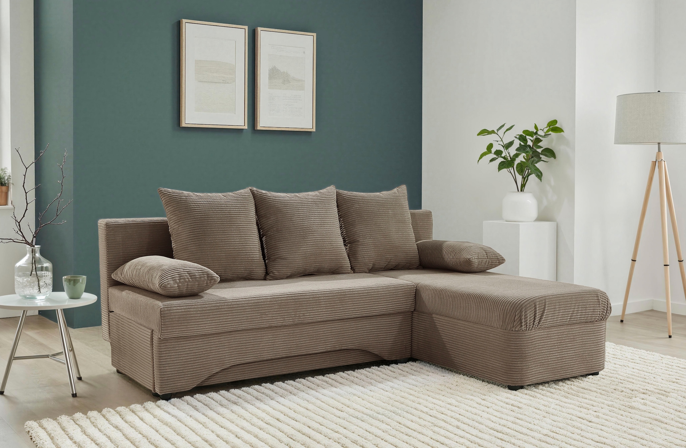 Jockenhöfer Gruppe Canapé d'angle »L-Form, B: 191 cm« avec fonction lit et coffre de rangement