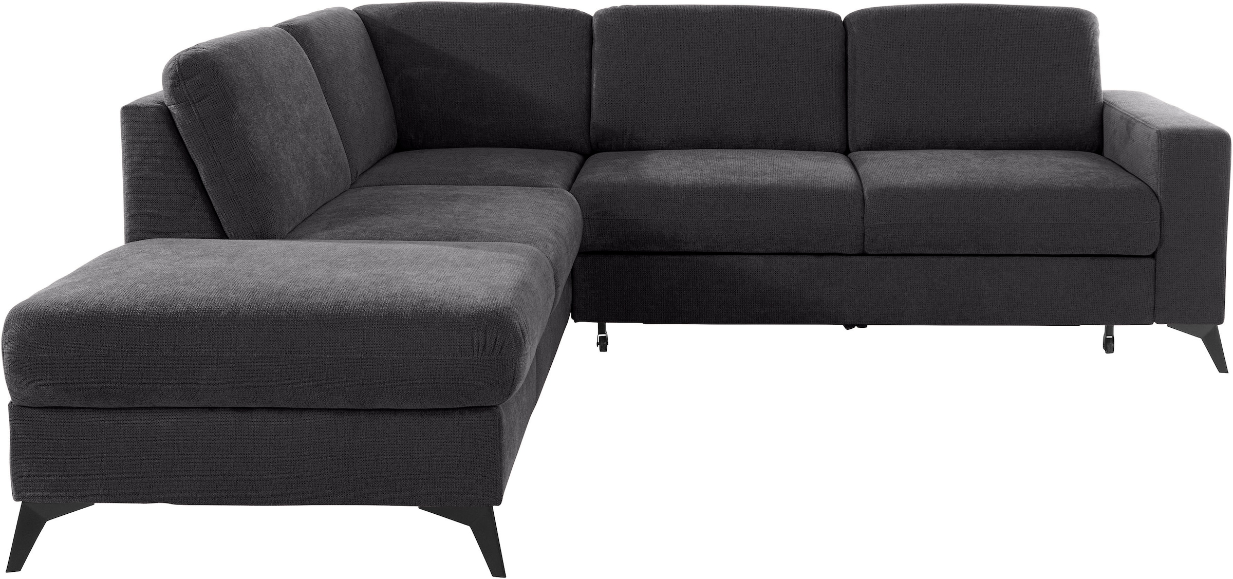 Places of Style Ecksofa »Lolland L-Form«, Wahlweise mit Bettfunktion und Stauraum, auch mit abwischbarem Bezug