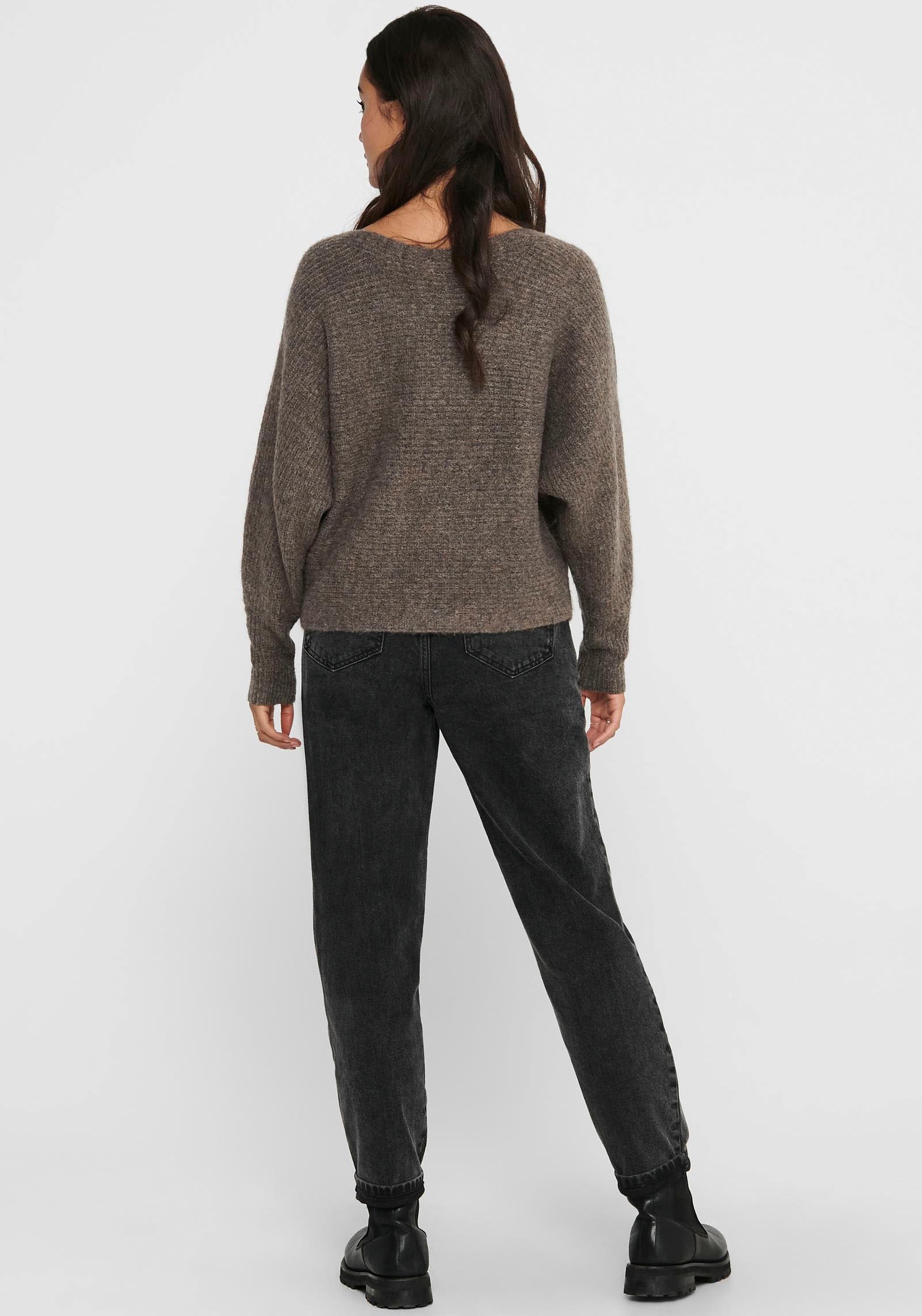 ONLY Strickpullover »ONLDANIELLA L/S PULLOVER KNT NOOS« Materialmix, regular fit