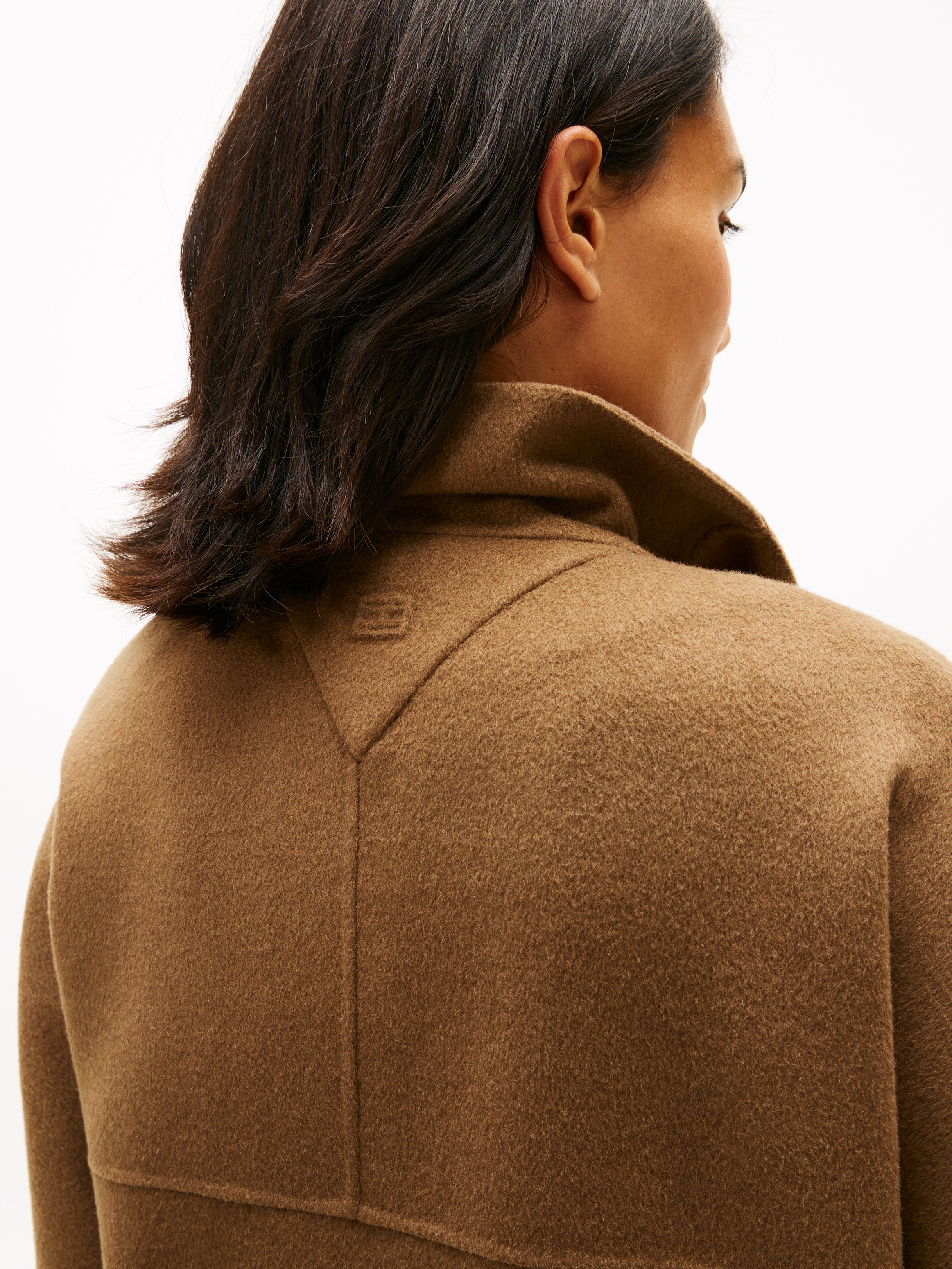 Tommy Hilfiger Manteau court »DF WOOL GB FUNNEL NK COAT« mit Wolle