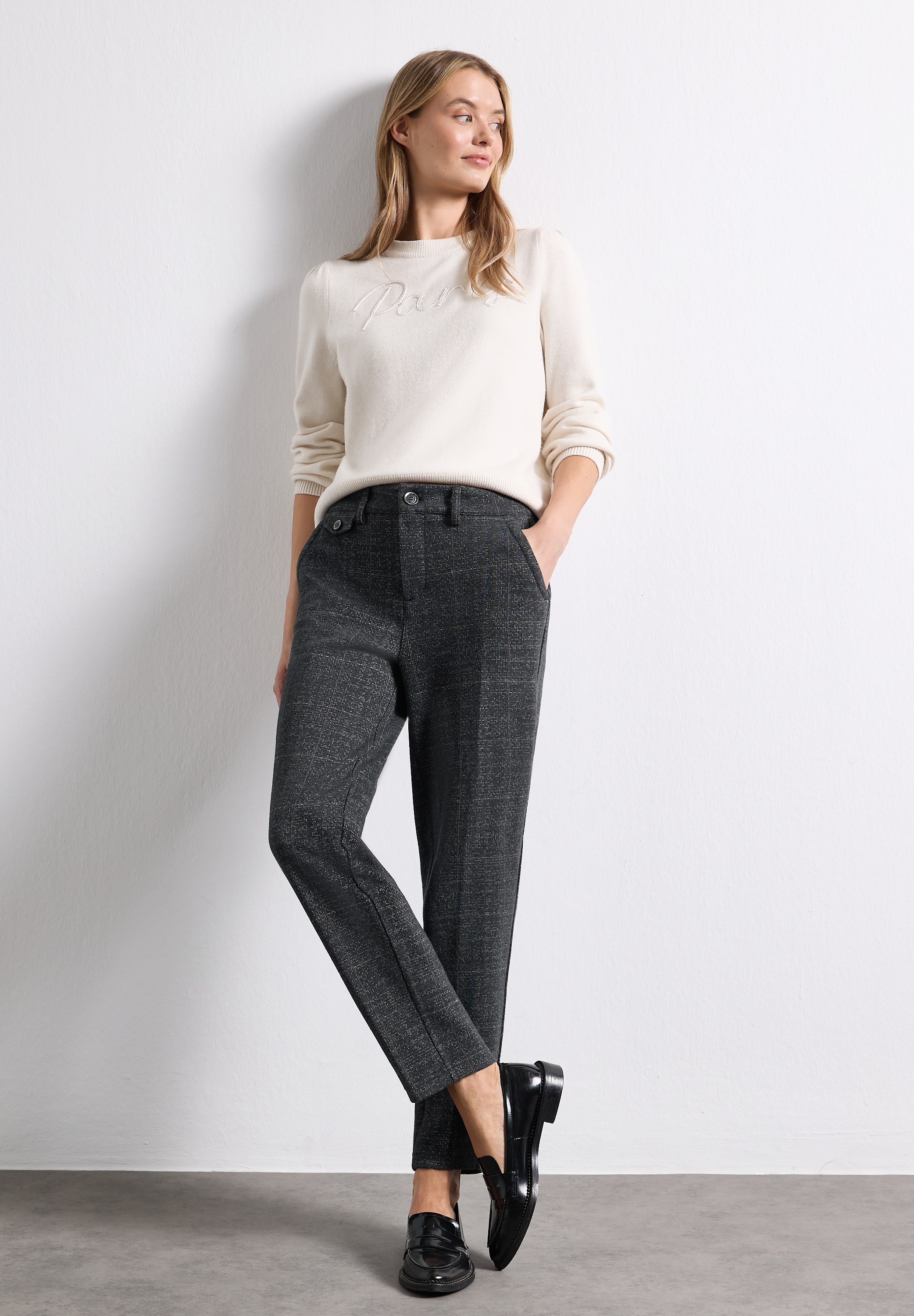 STREET ONE Chinos  slim fit / avec texture fine