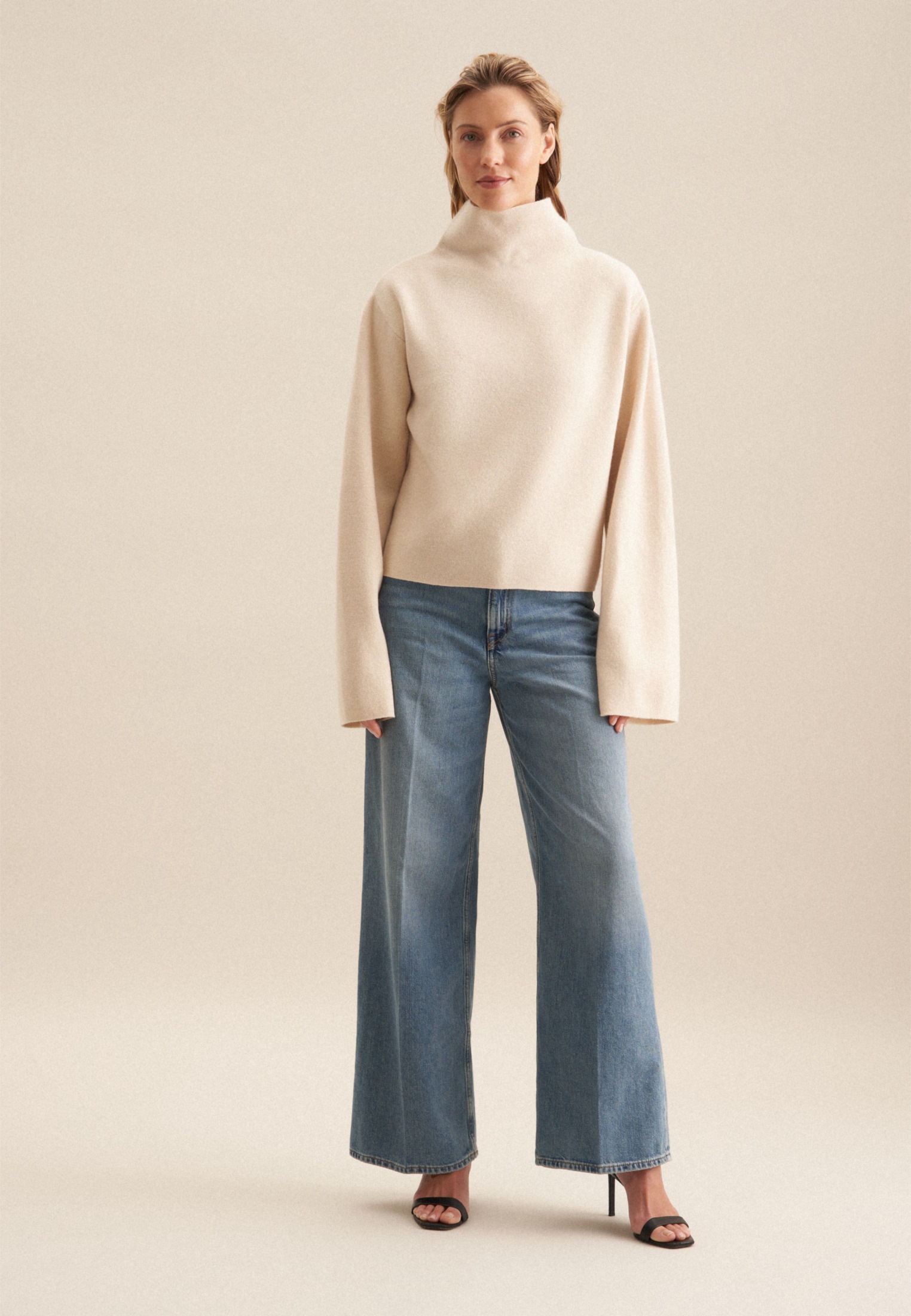 seidensticker Pull en tricot »Schwarze Rose« Langarm Turtleneck