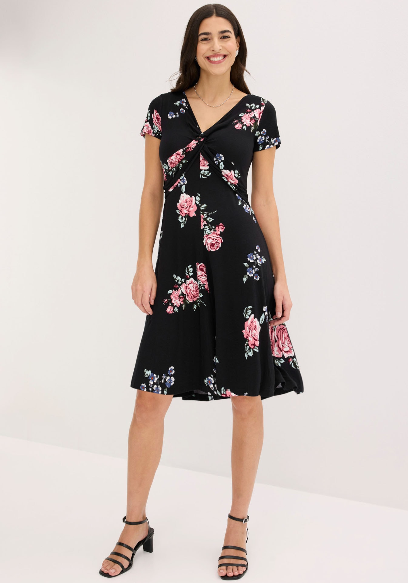 bonprix Jerseykleid für warme Tage, aus Viskose und Elasthan, ausgestellte Passform