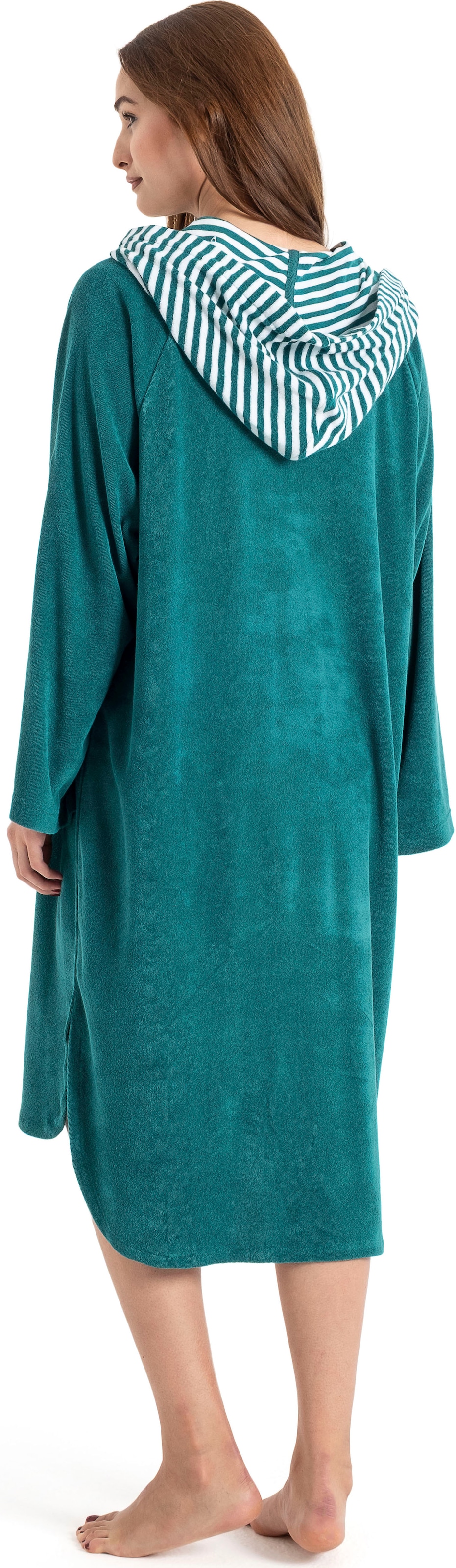 KangaROOS Badeponcho »Dalia Surfponcho, ideal für Sauna, Spa & im Urlaub« 1 Stk. weich, Uni-Farben mit Streifen, leicht, Unisex, für Damen und Herren