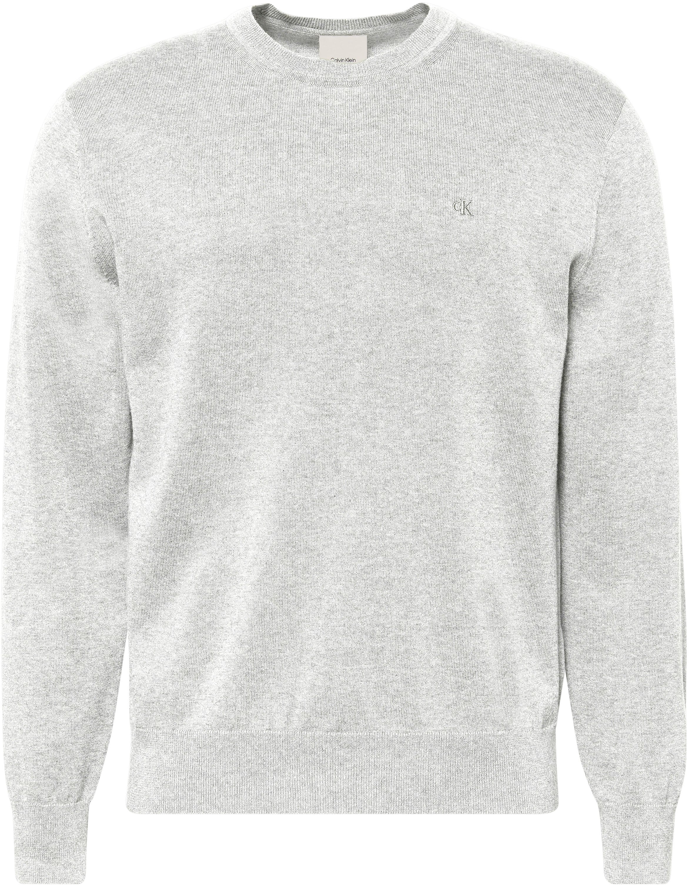 Calvin Klein Pull en tricot »LS SUPIMA COTTON CREW 14GG« avec encolure ronde