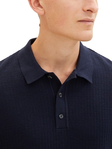 TOM TAILOR Polokragenpullover, mit kurzer Knopfleise am Polokragen