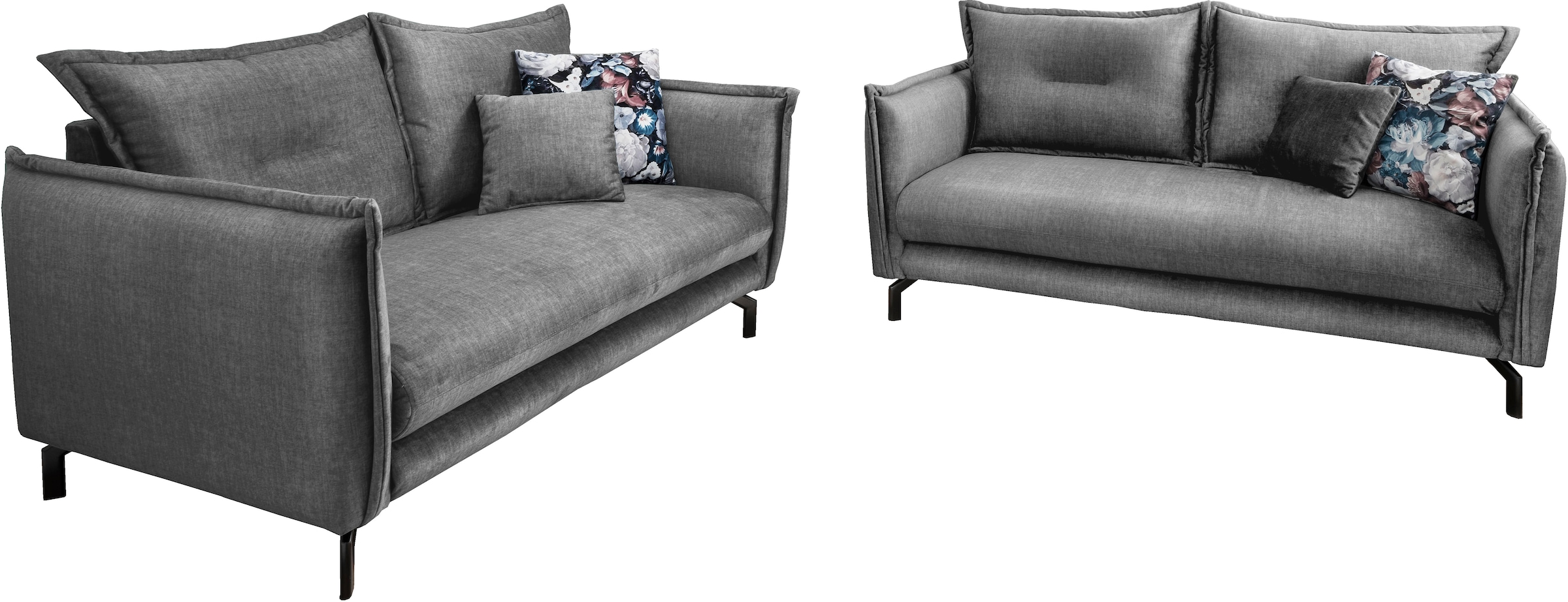 Home affaire Ecksofa »Lazio modern und bequem, schmale Armlehnen, tolle Detailverarbeitung« Armlehnen verstellbar