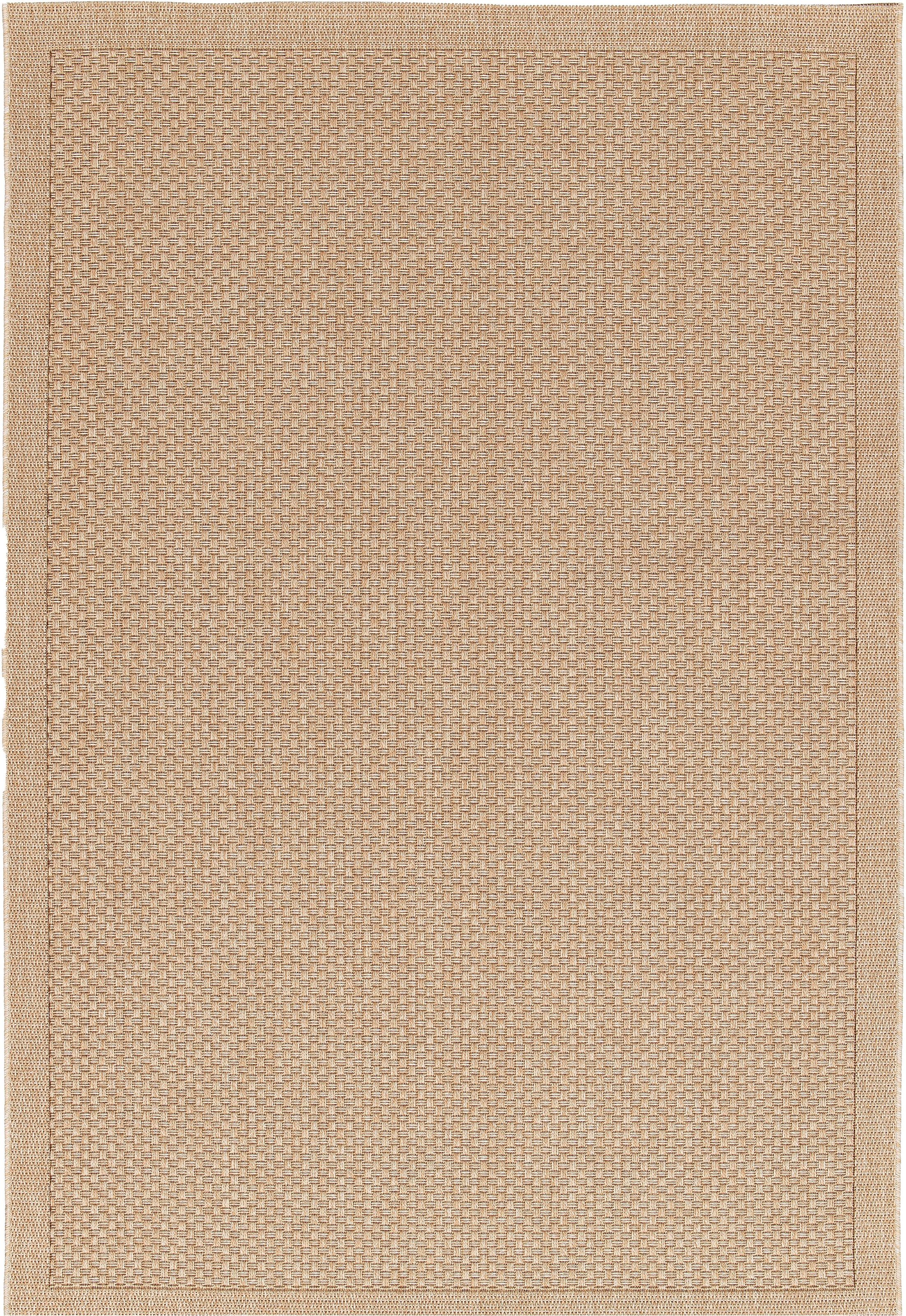 GOODproduct Teppich »Arona, Sisal-Optik mit Bordüre, auch für Balkon und Terrasse« rechteckig 7 mm Höhe In- und Outdoor geeignet, Wetterfest & UV-beständig