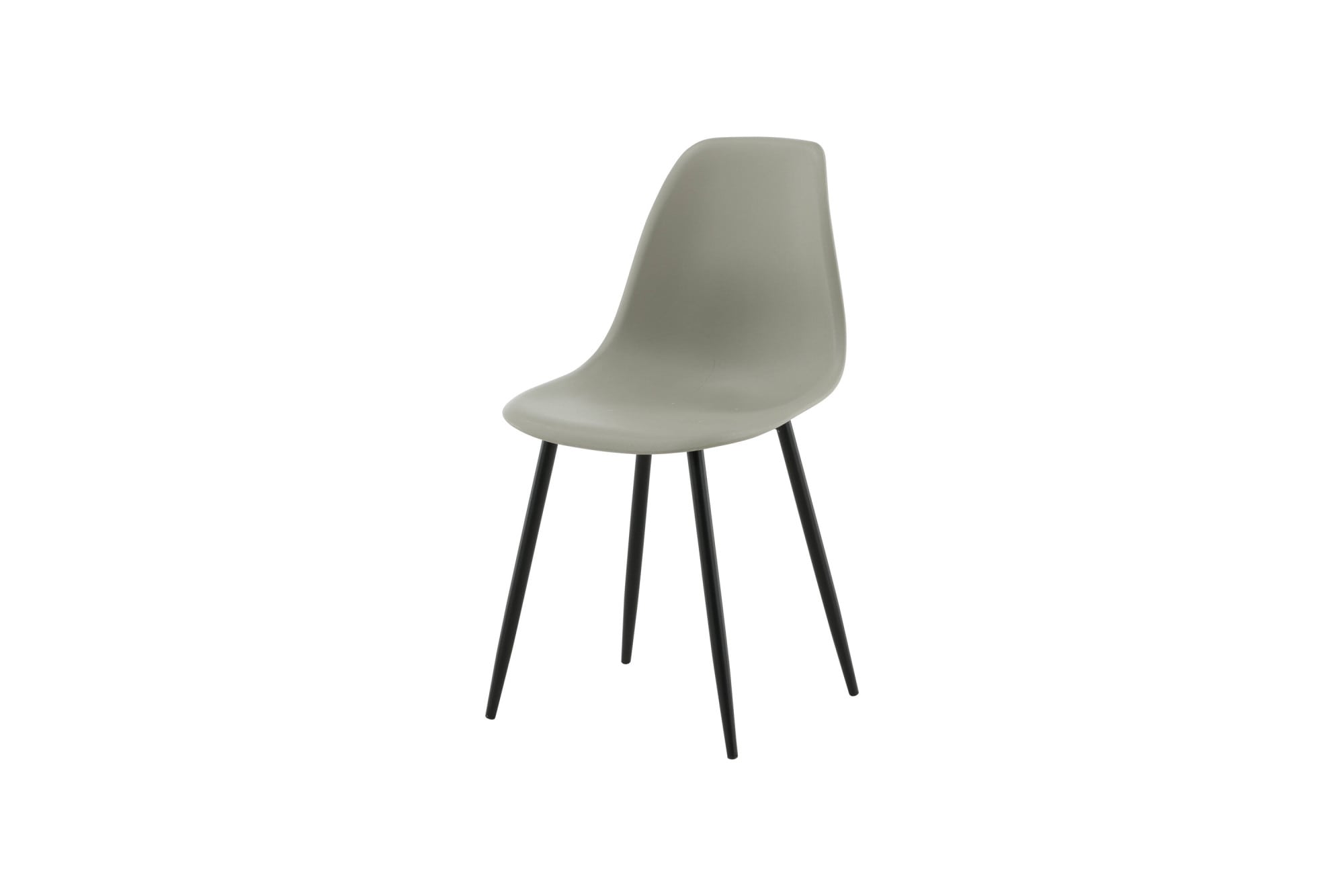 Venture Home Chaise de salle à manger »Polar Plastic, 2er-Set Esszimmerstühle in Schwarz, pflegeleicht« () 2 cuischaise rembourrée, assise coque dure, pieds métalliques, courbée, moderne