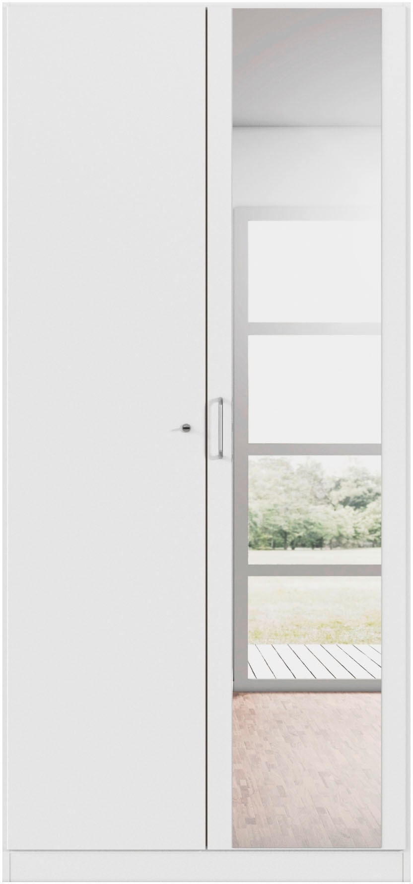 rauch Kleiderschrank »Schrank Garderobe Garderobenschrank Putzschrank Wäscheschrank BERGHEIM« Breite/Höhe/Tiefe: 91/197/54 cm,  mit viel Stauraum, rechte Tür abschliessbar 2 Schlüssel MADE IN GERMANY