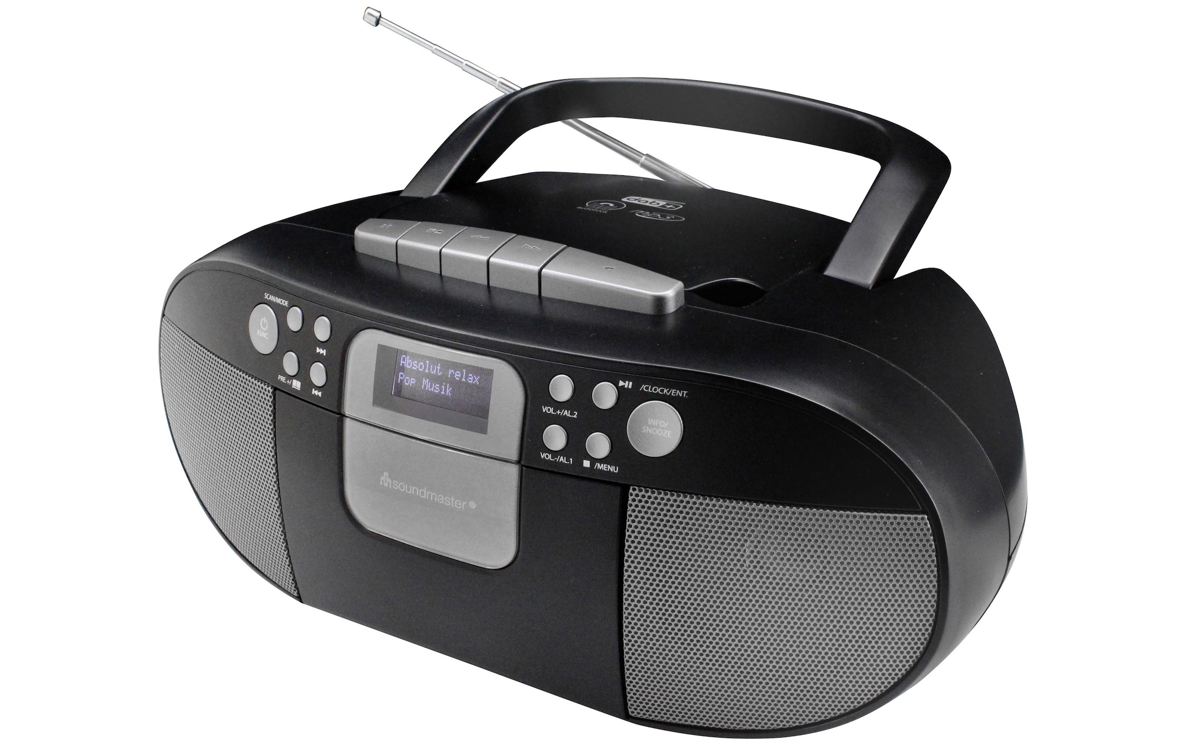 Soundmaster Digitalradio (DAB+) »Boombox SCD7800 Schwarz«, (Digitalradio (DAB+)-FM-Tuner)